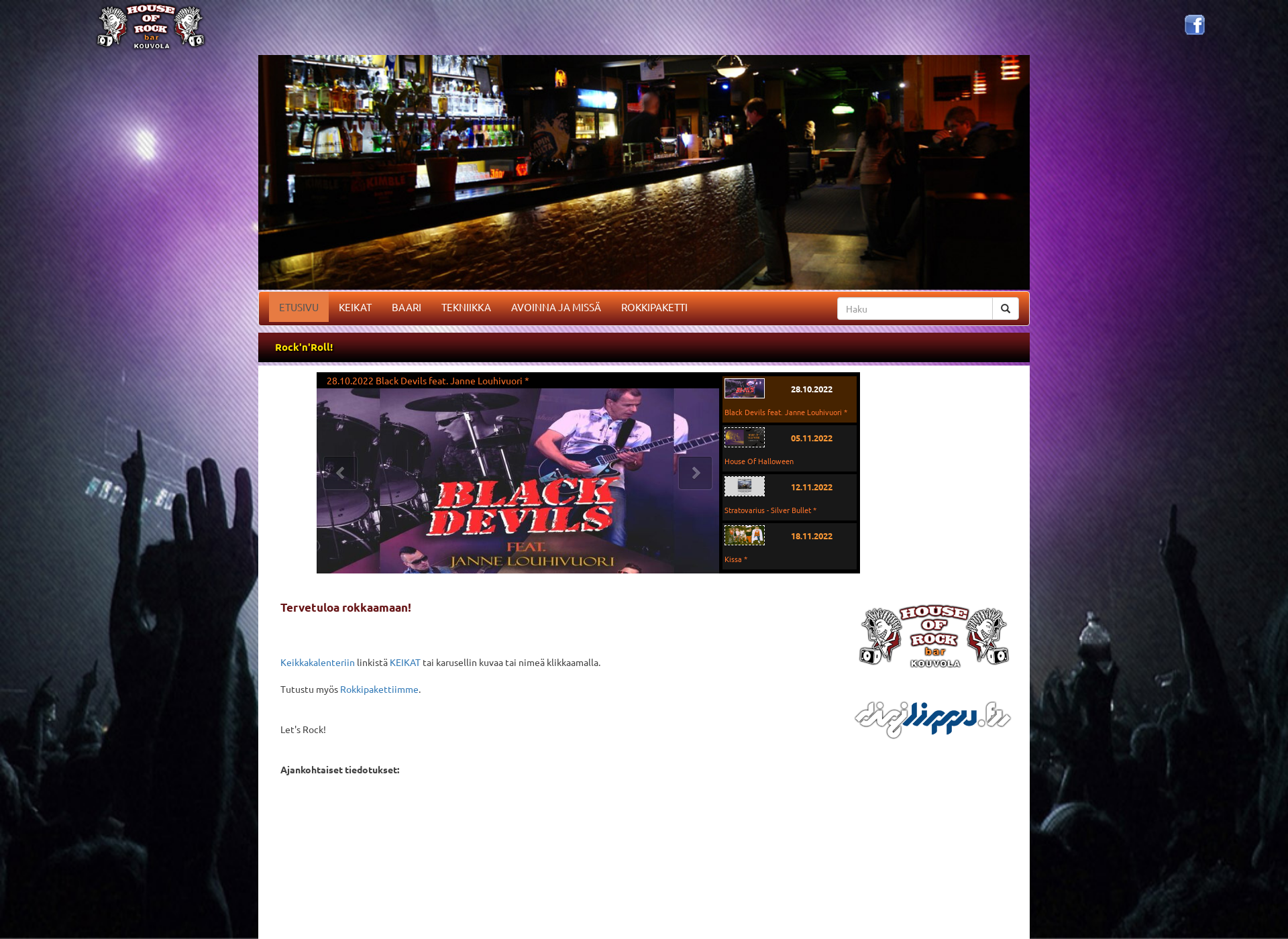 Screenshot for houseofrockbar.fi
