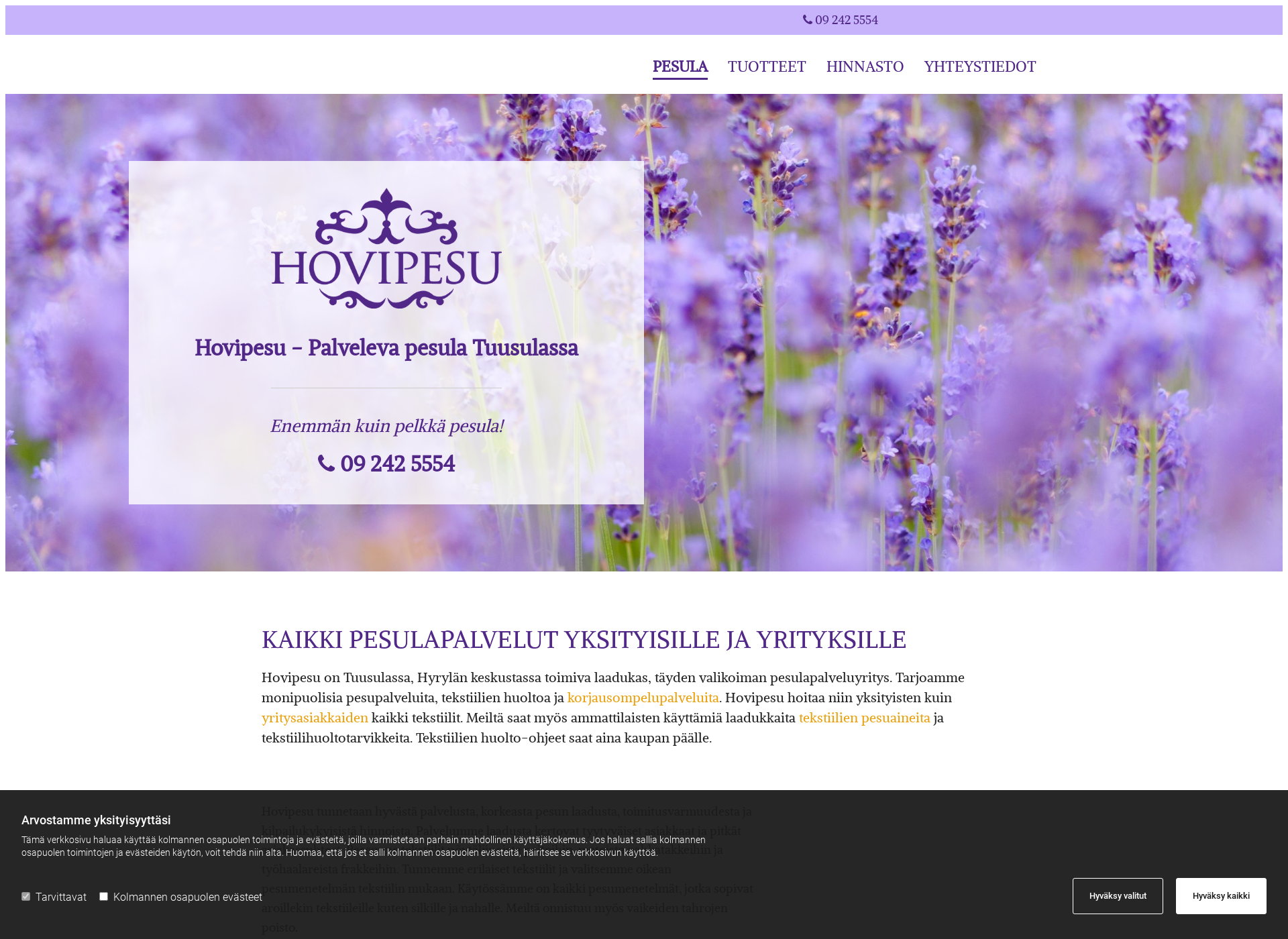 Screenshot for hovipesu.fi