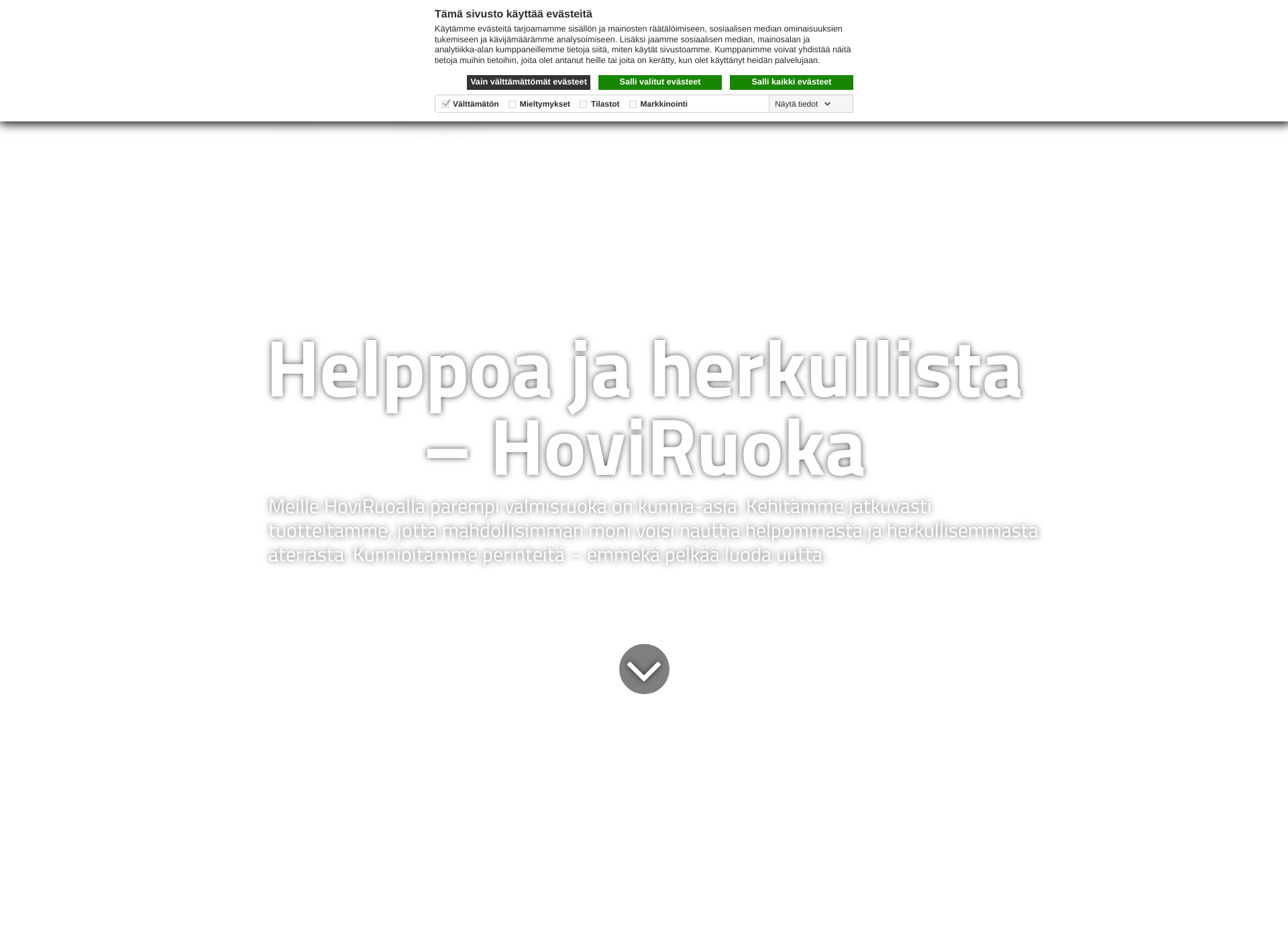 Skärmdump för hoviruoka.fi