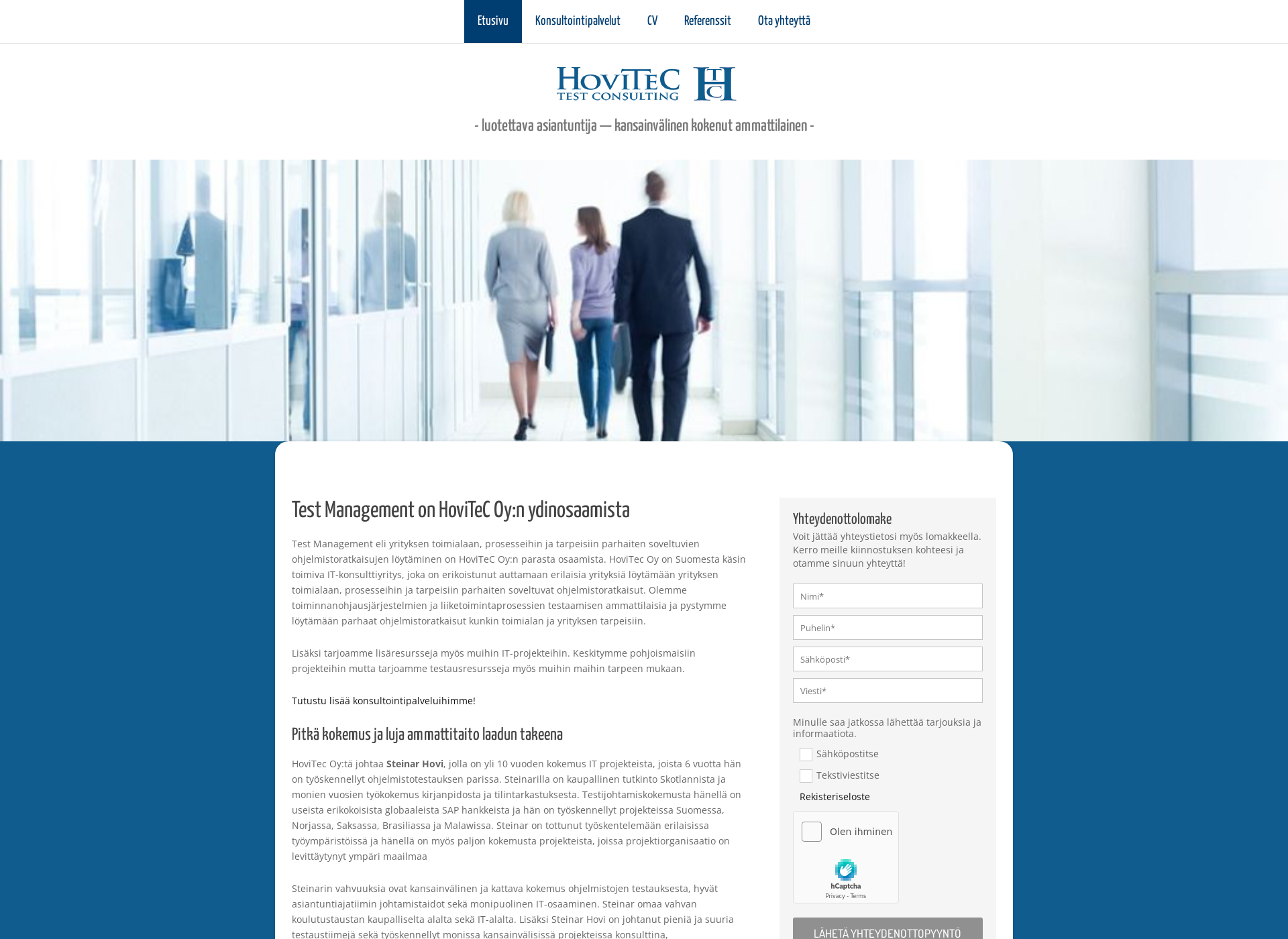 Screenshot for hovitec.fi
