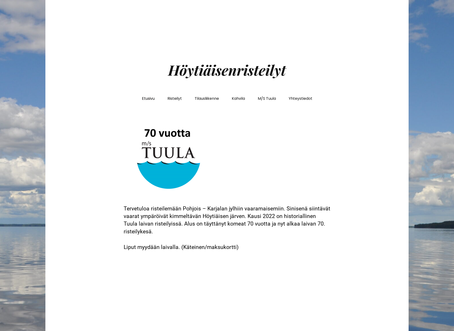 Screenshot for hoytiaisenristeilyt.fi