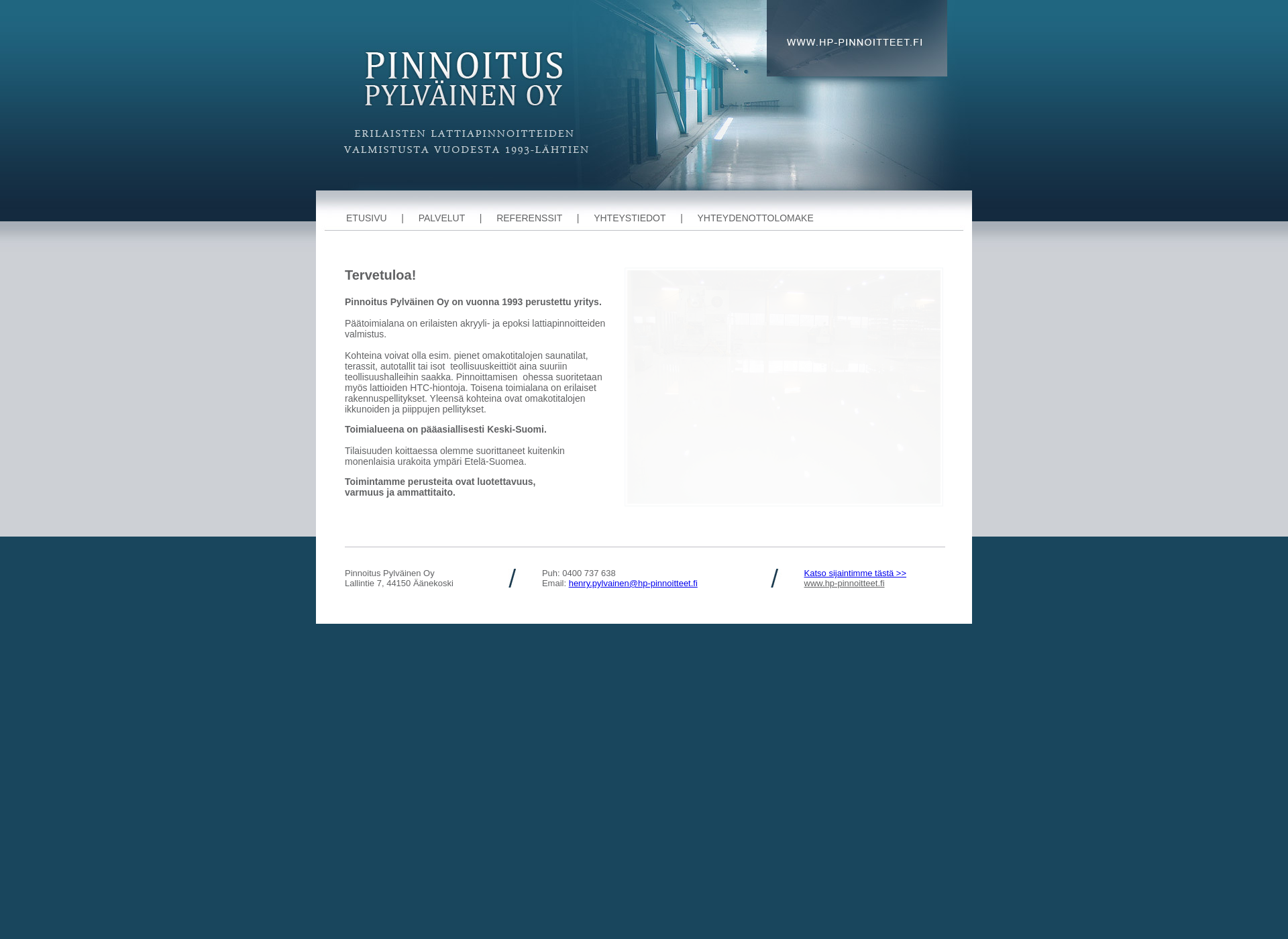 Screenshot for hp-pinnoitteet.fi