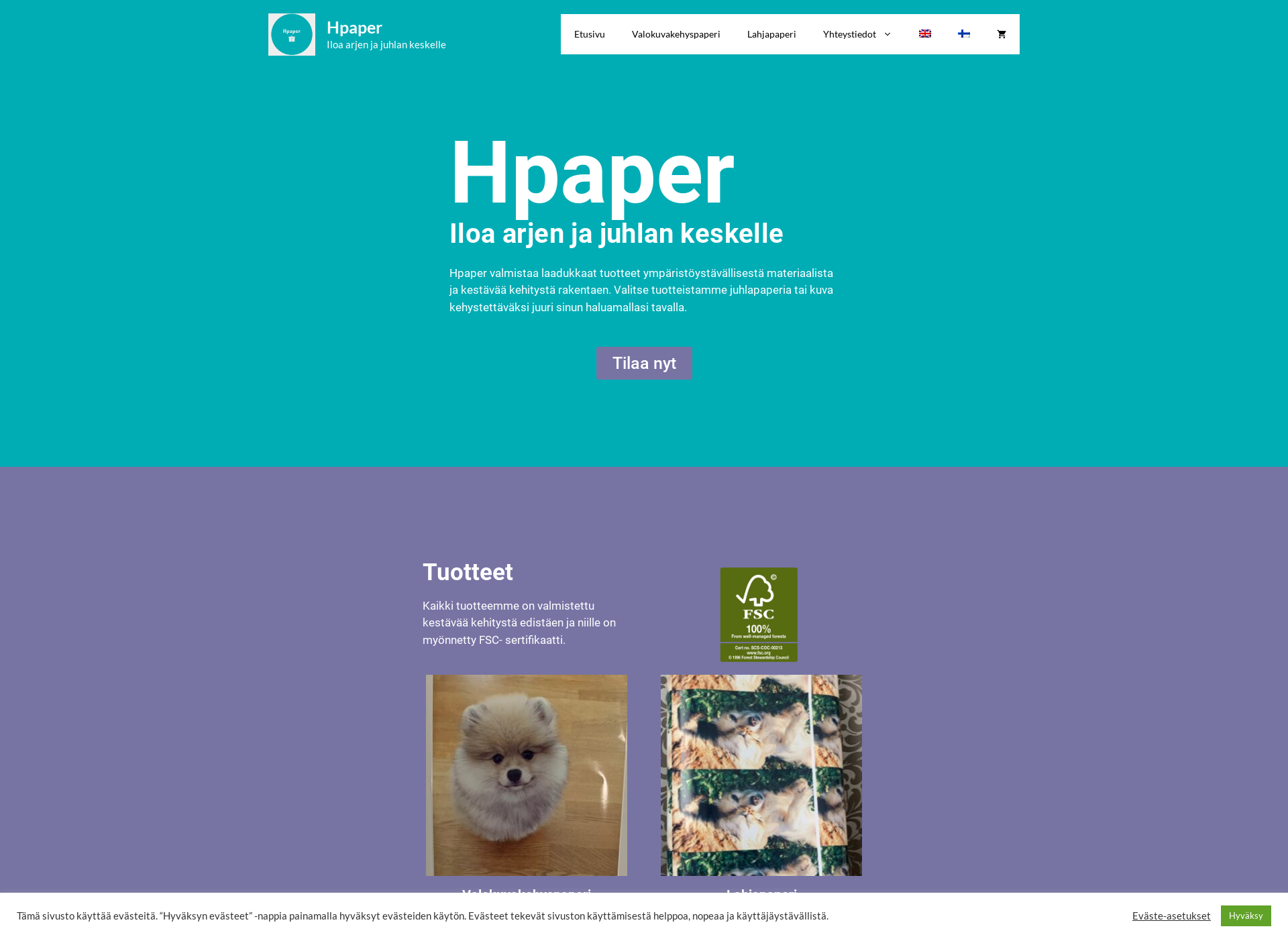 Screenshot for hpaper.fi