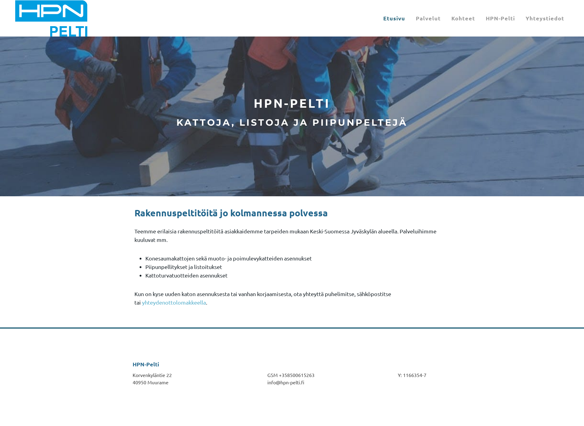 Screenshot for hpn-pelti.fi