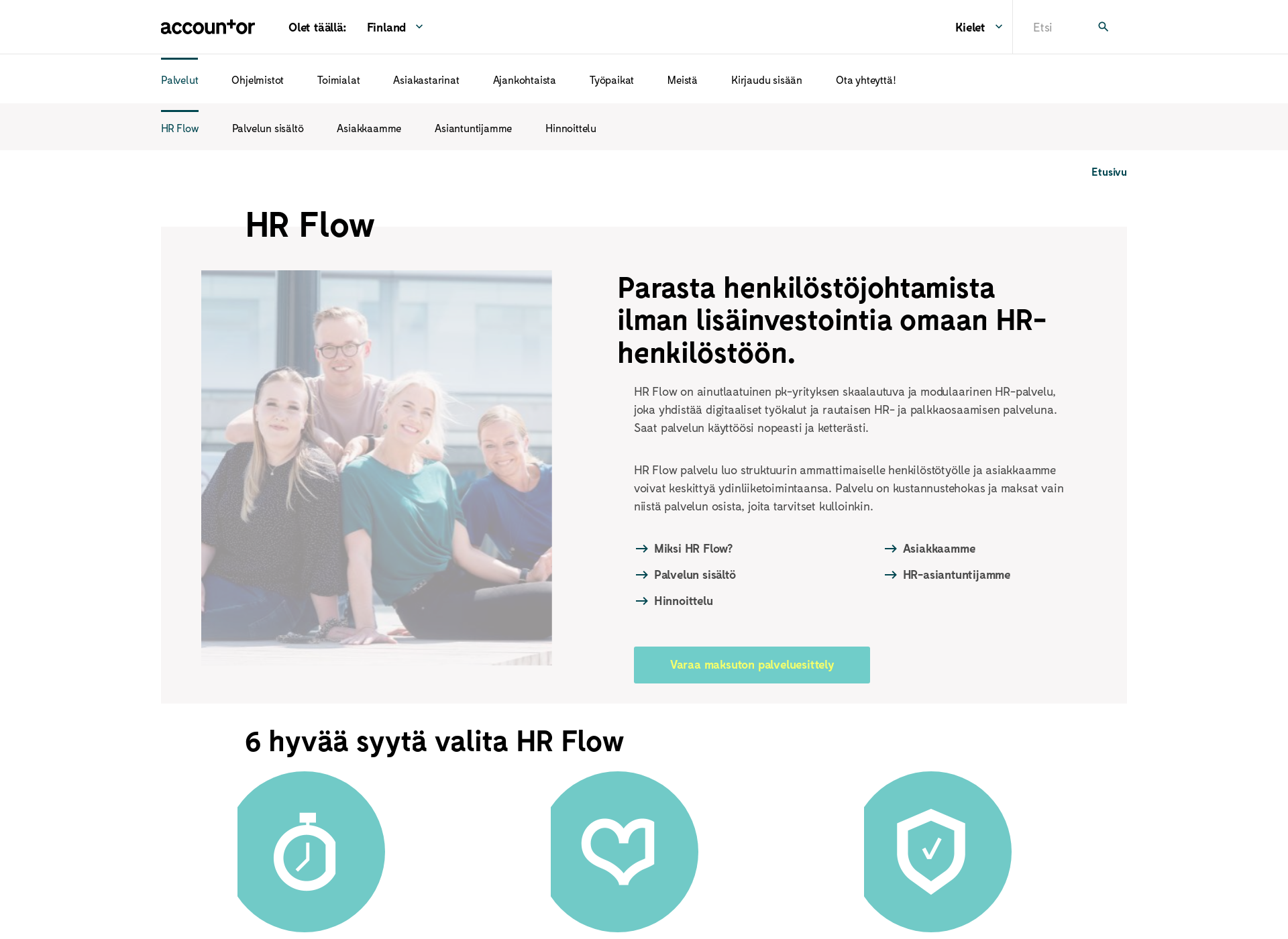 Screenshot for hrflow.fi