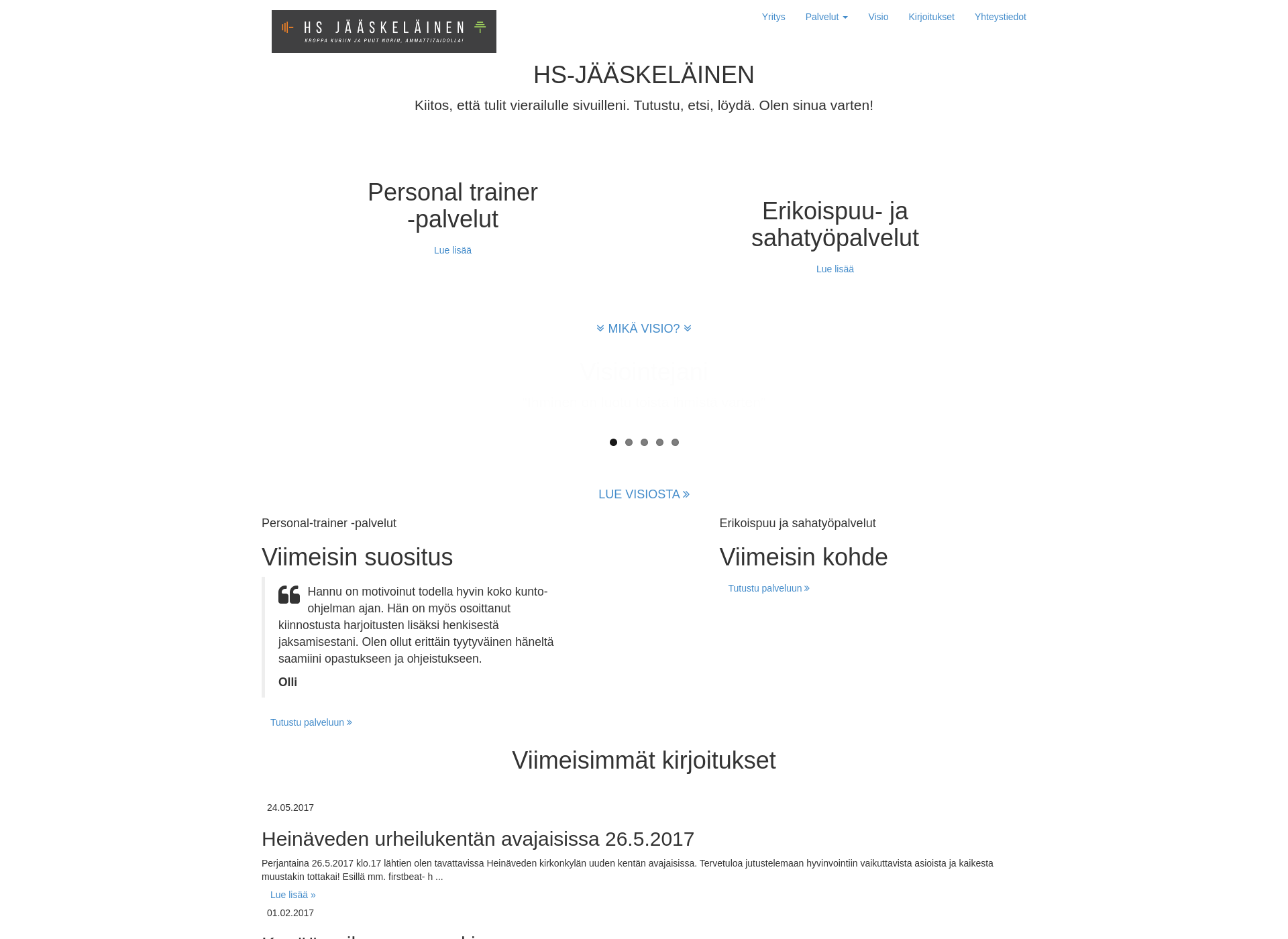 Skärmdump för hs-jaaskelainen.fi