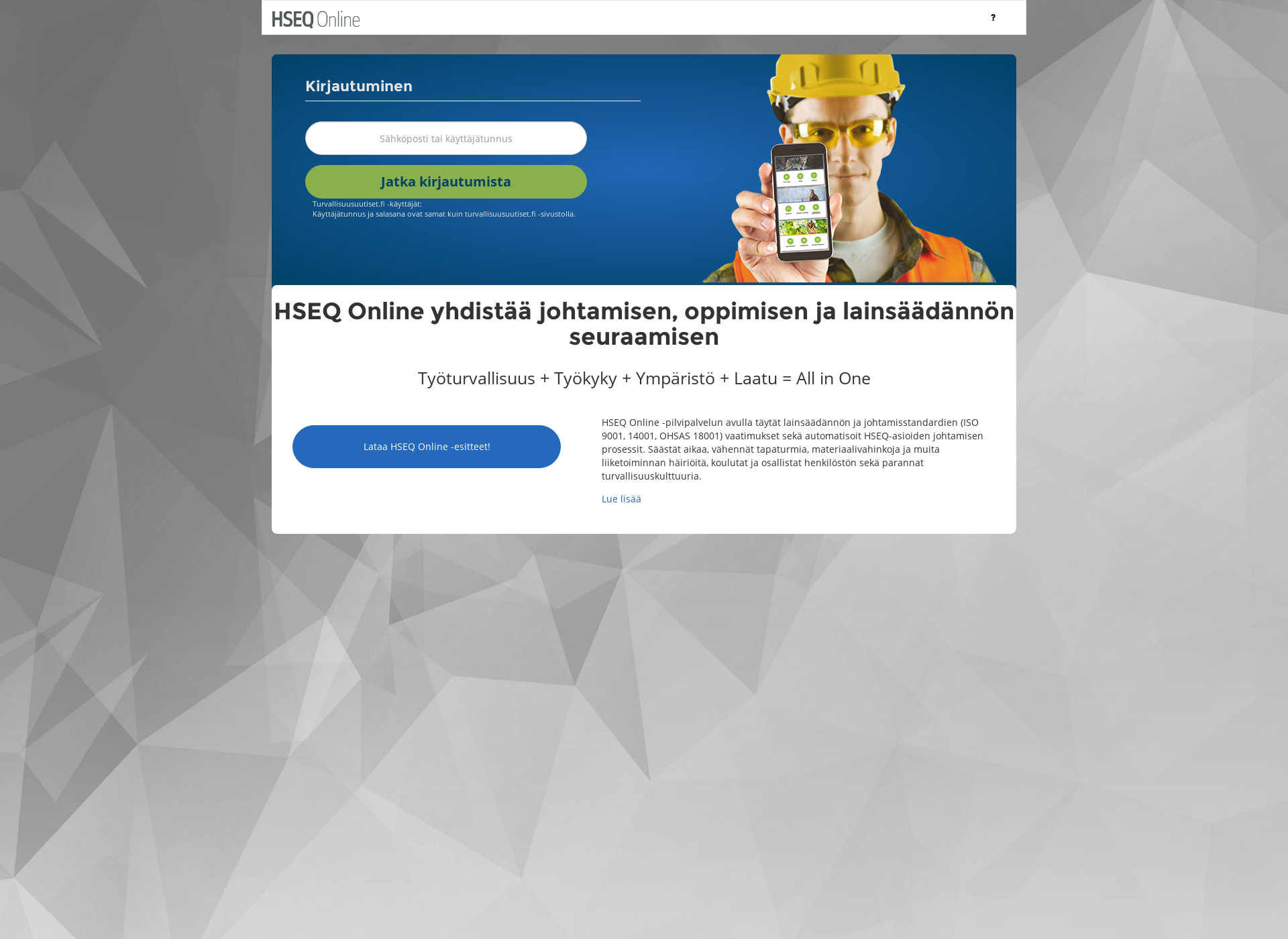 Screenshot for hseqmonitori.fi