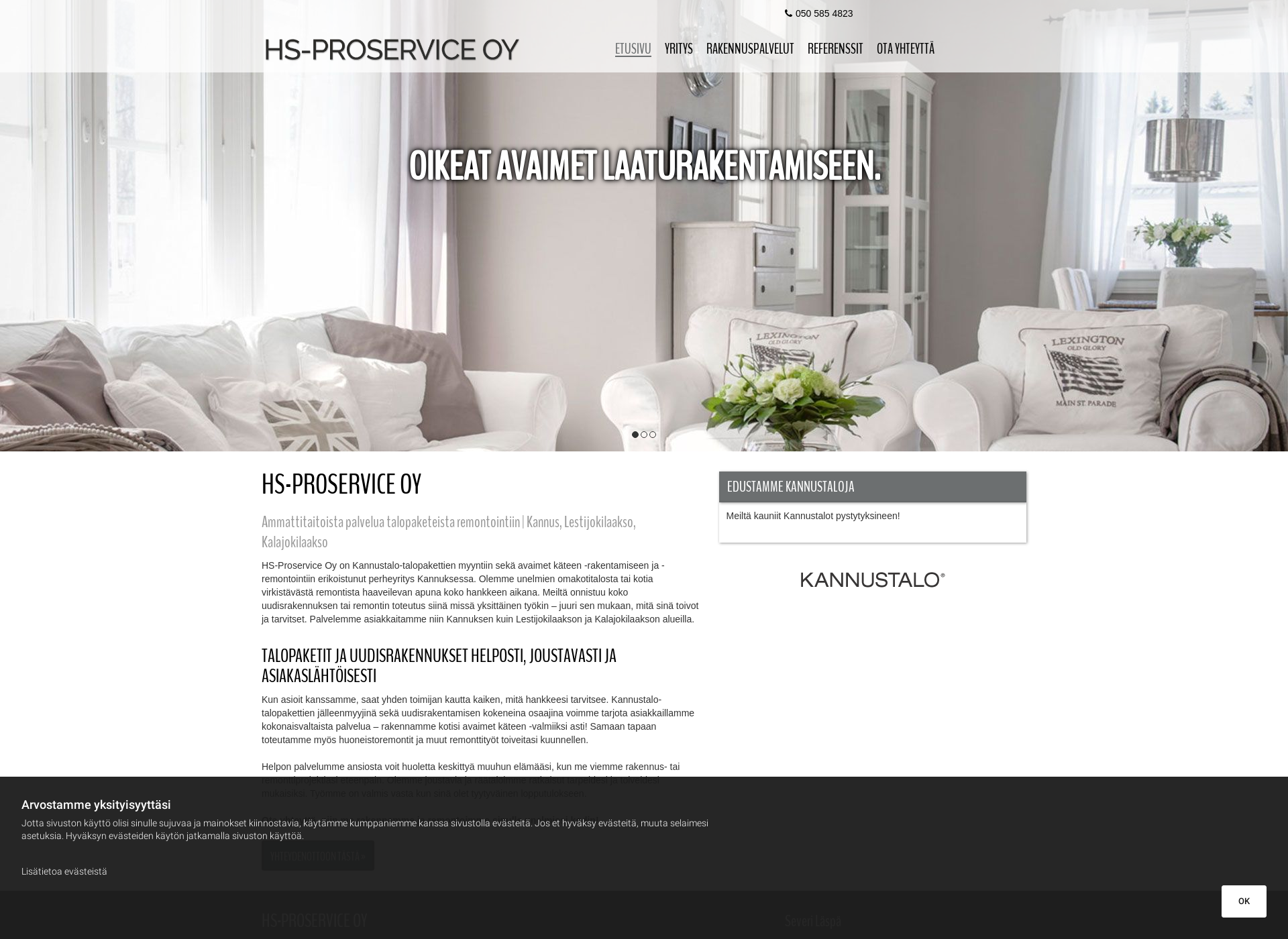 Screenshot for hsproservice.fi