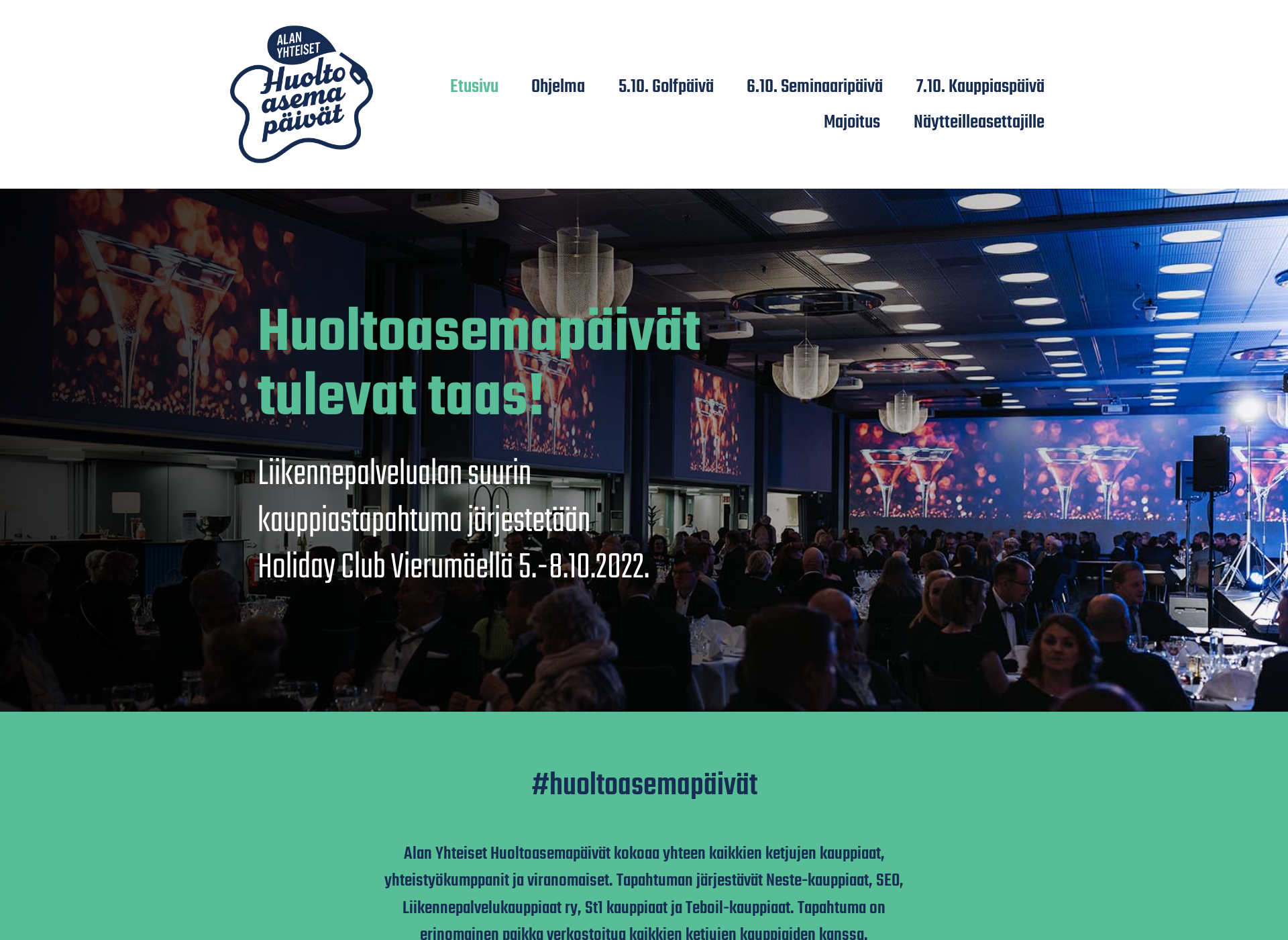 Skärmdump för huas.fi