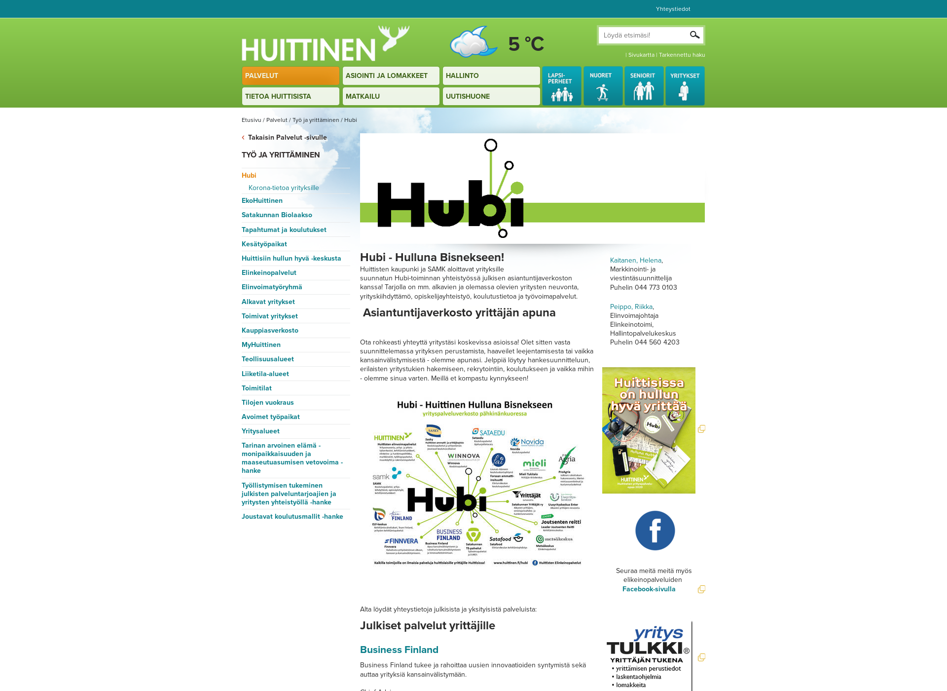 Screenshot for hubihuittinen.fi