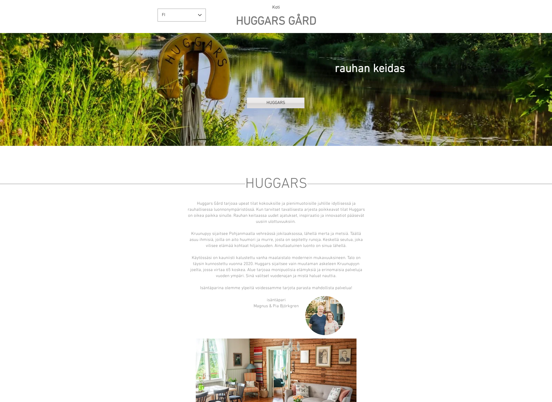 Screenshot for huggarsgard.fi