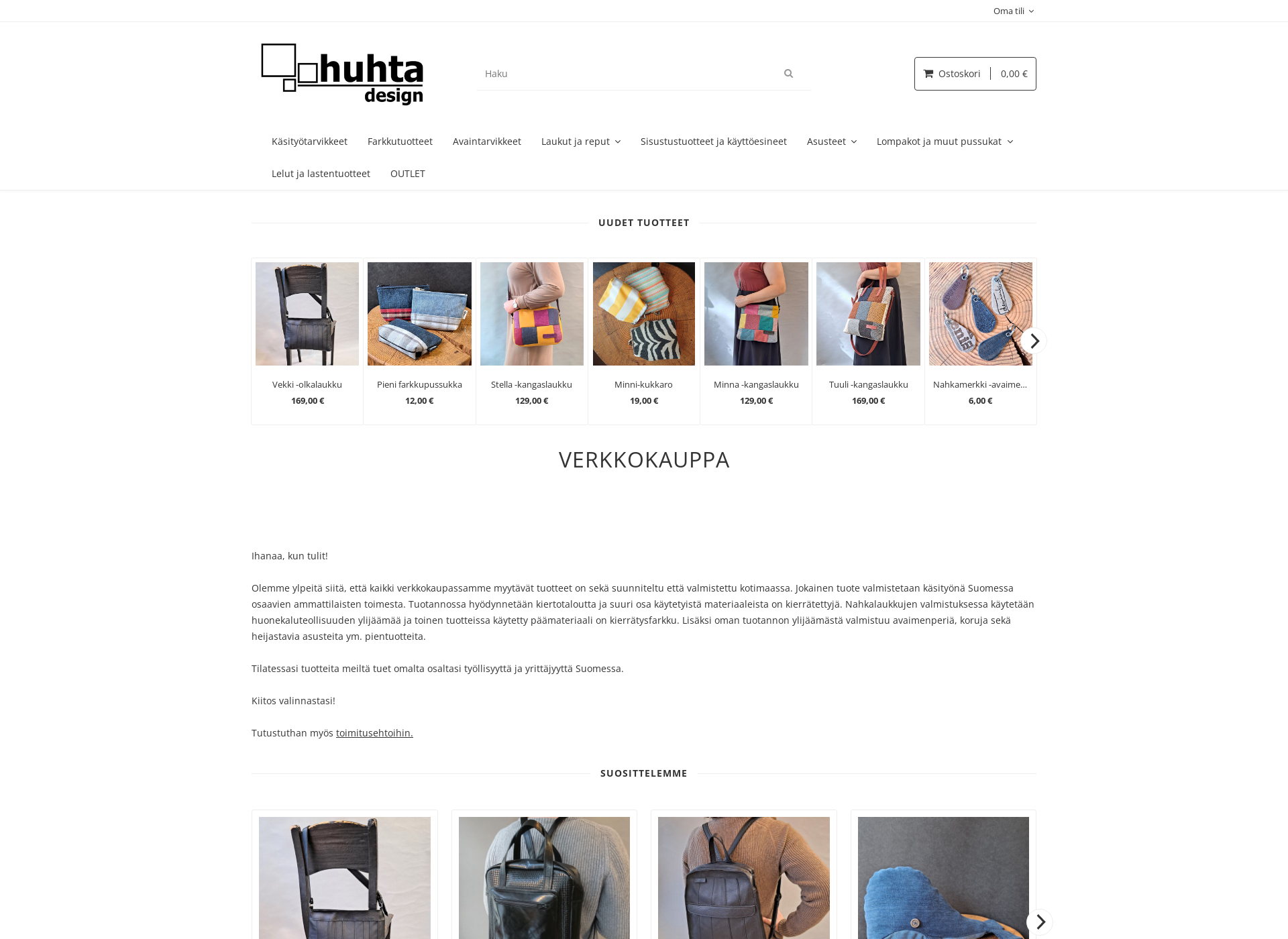 Screenshot for huhtadesign.fi