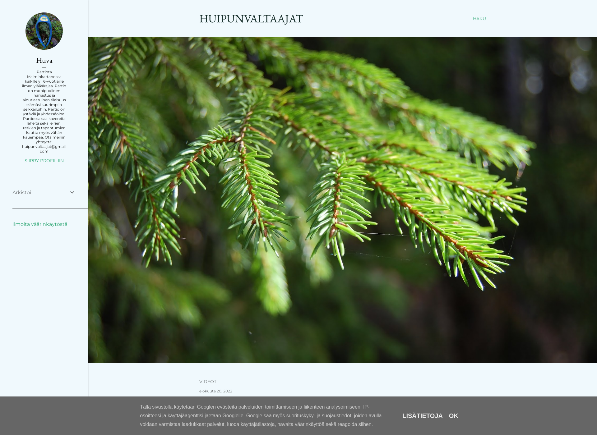 Screenshot for huipunvaltaajat.fi