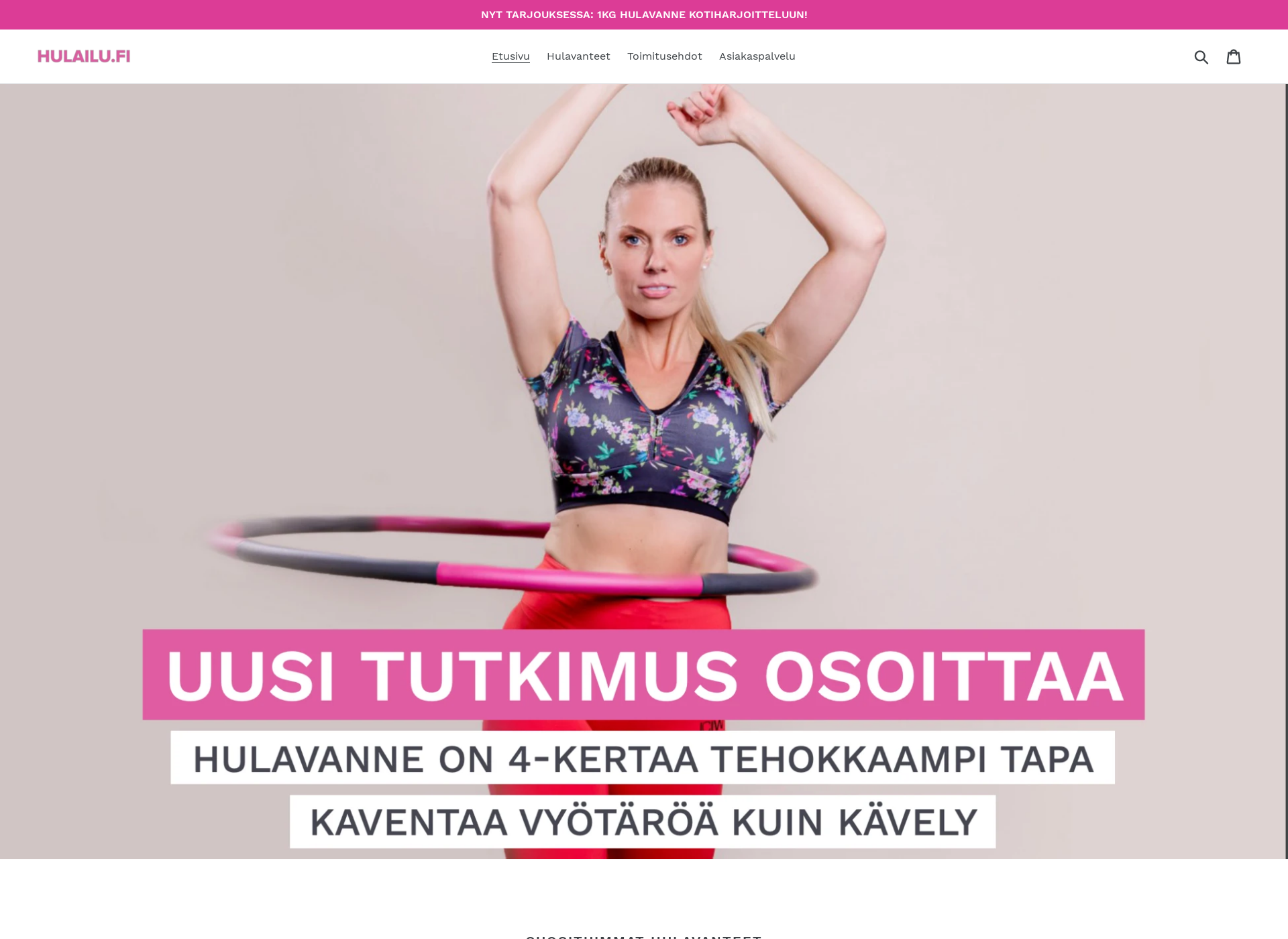 Skärmdump för hulailu.fi