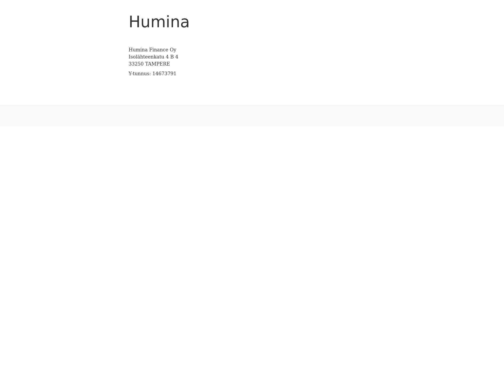 Skärmdump för humina.fi