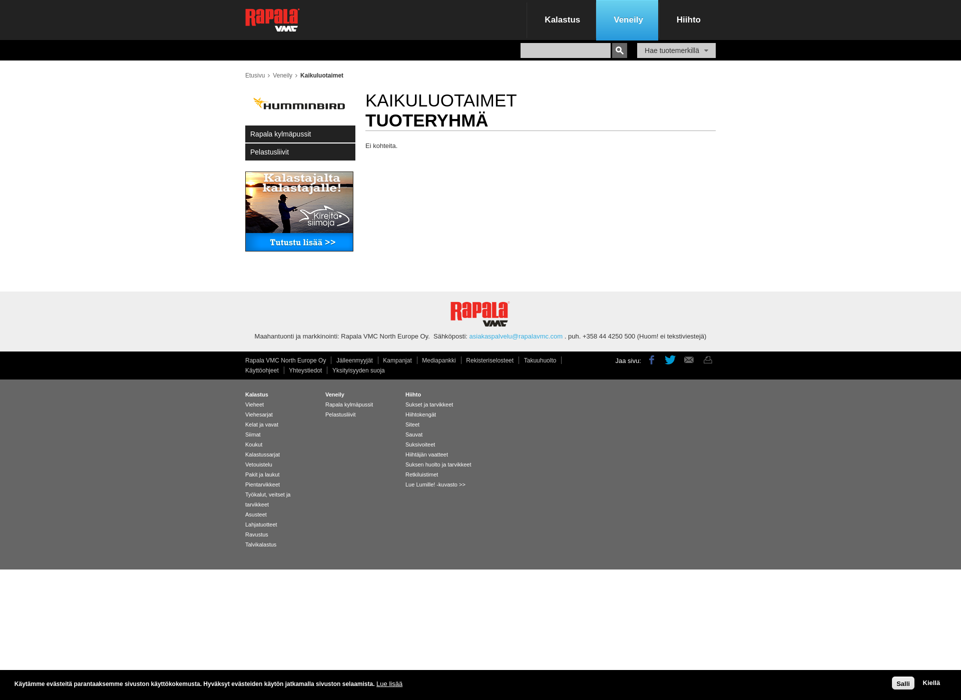 Screenshot for humminbird.fi
