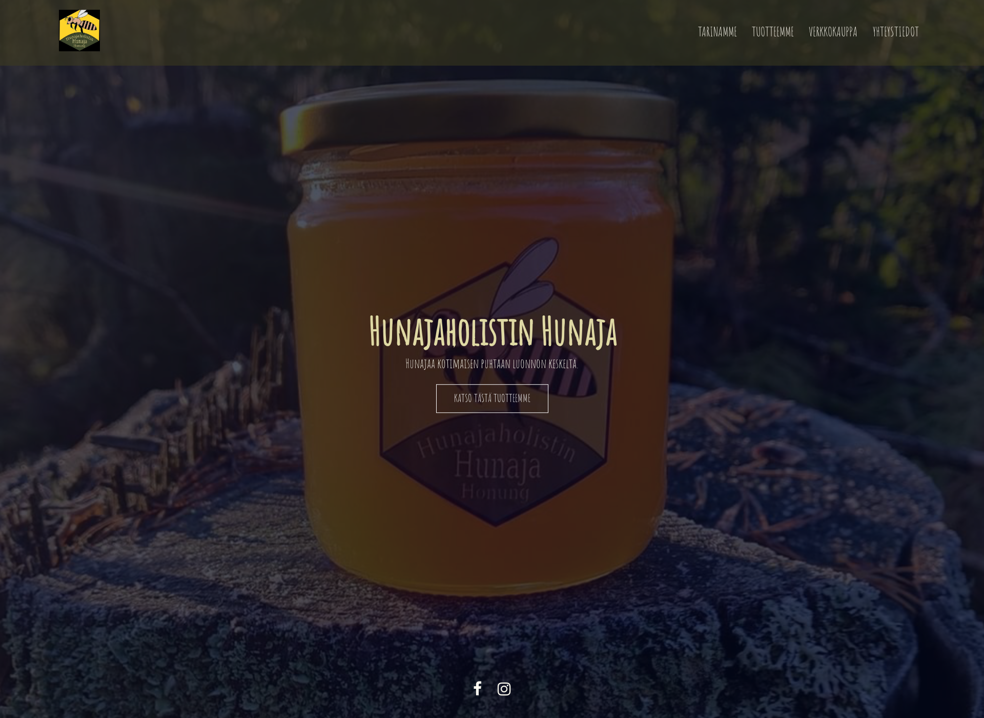 Skärmdump för hunajaholisti.fi