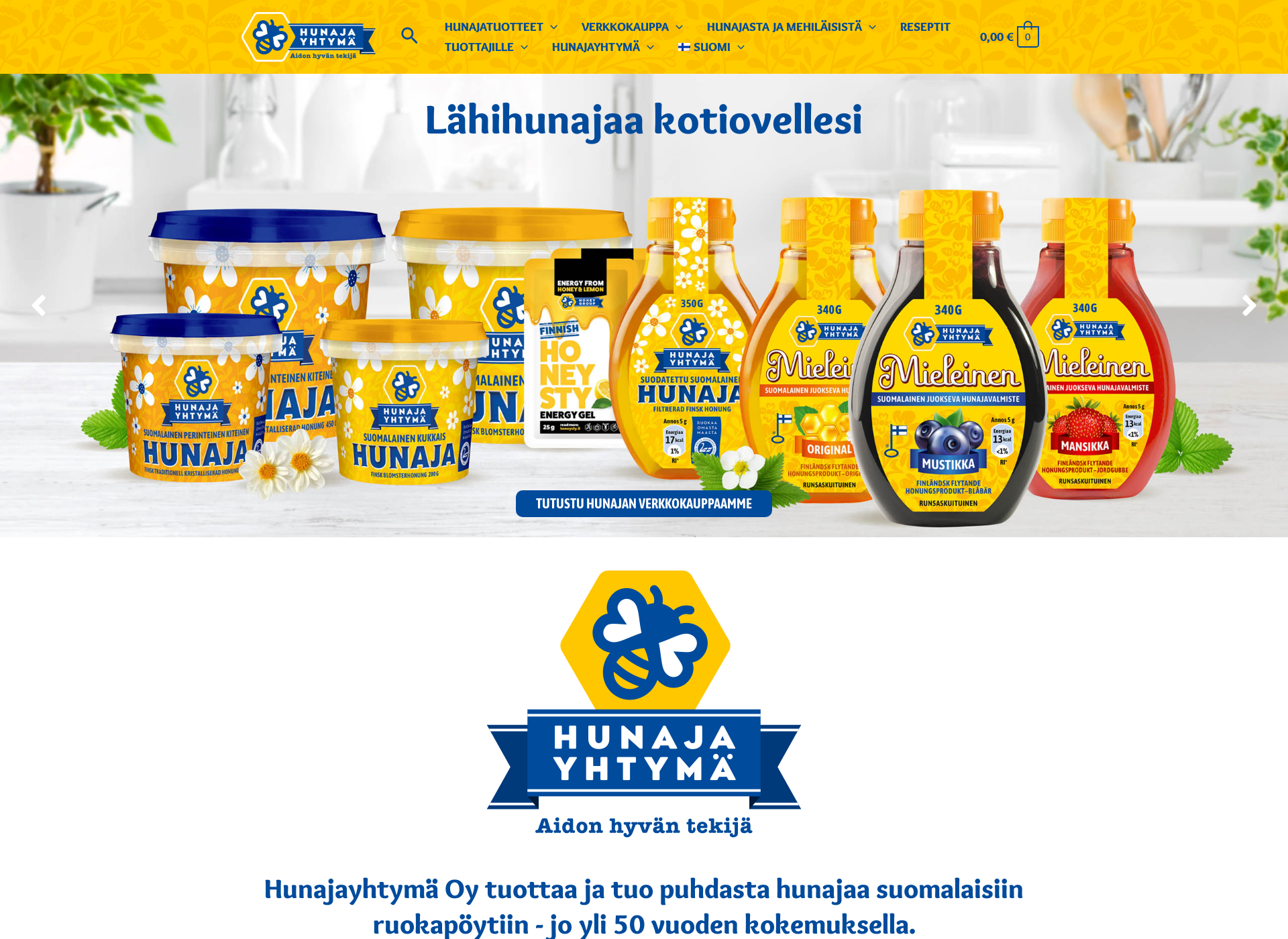 Screenshot for hunajayhtyma.fi