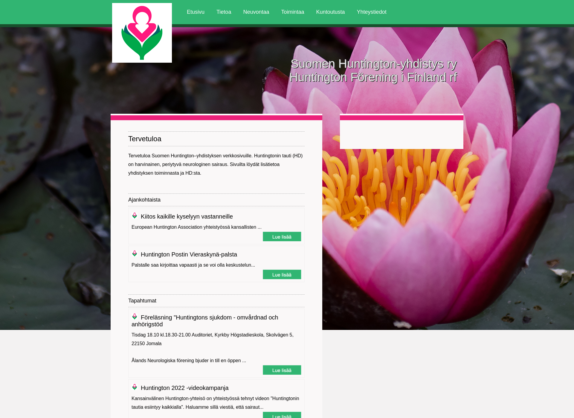 Screenshot for huntington.fi