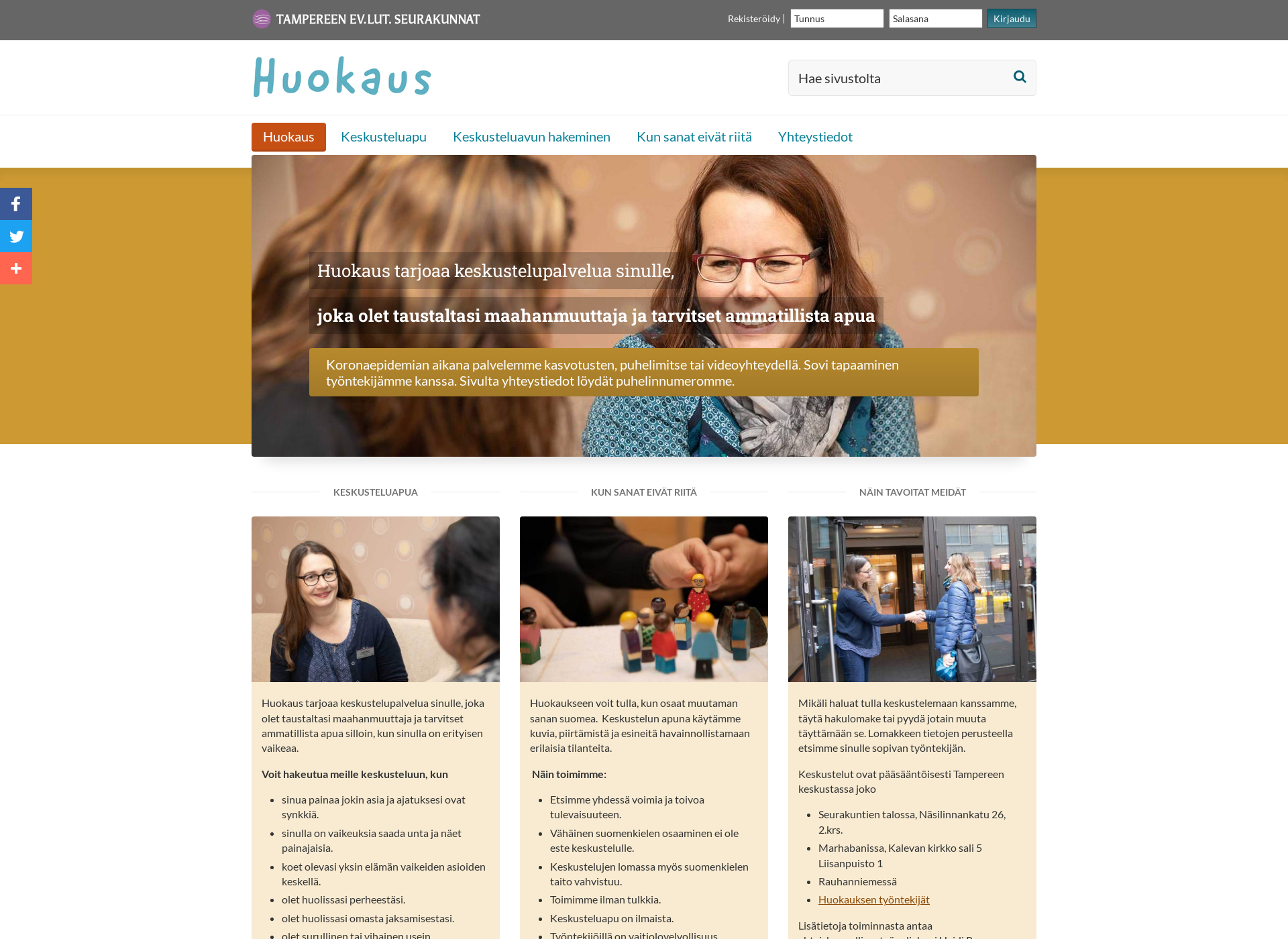 Screenshot for huokaus.fi