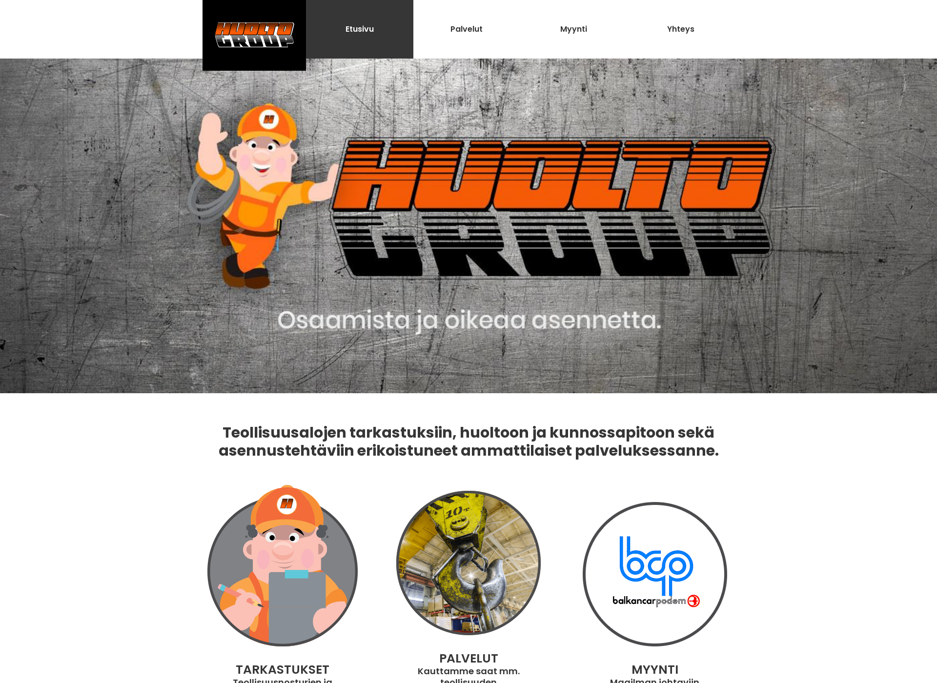 Screenshot for huoltogroup.fi
