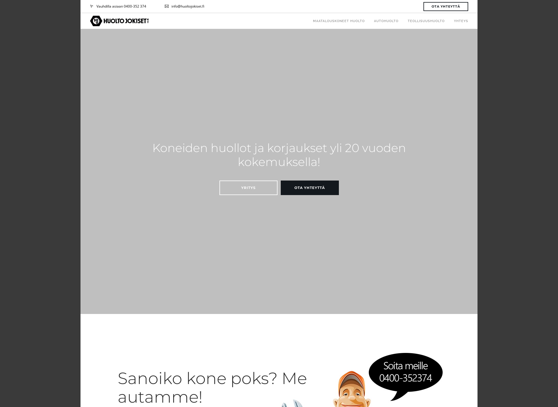 Screenshot for huoltojokiset.fi