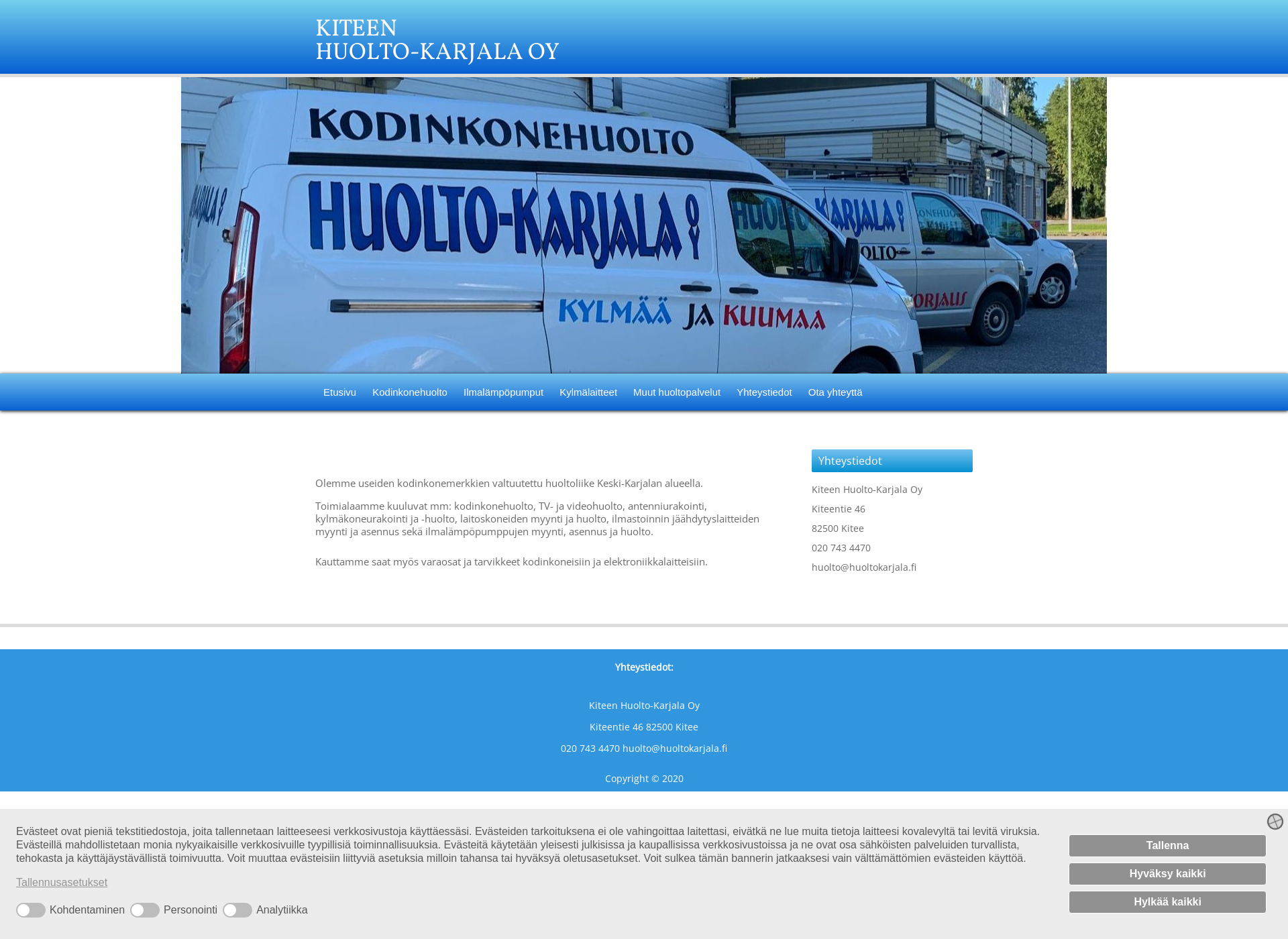 Screenshot for huoltokarjala.fi