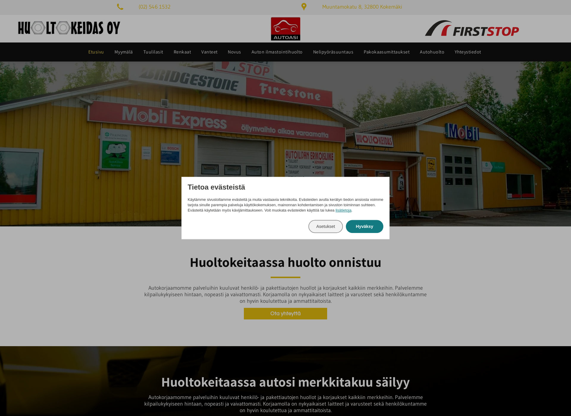 Screenshot for huoltokeidas.fi