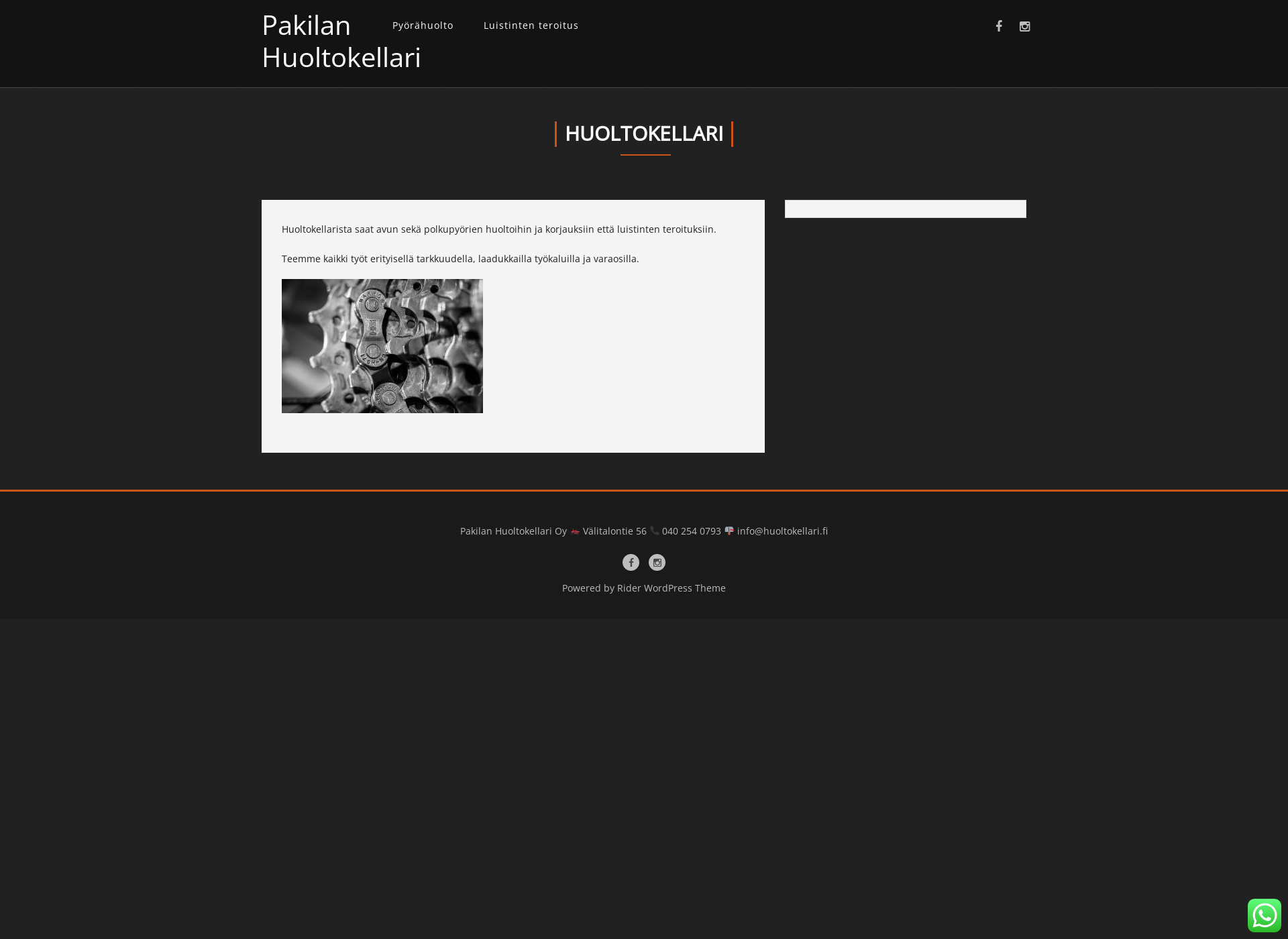 Screenshot for huoltokellari.fi