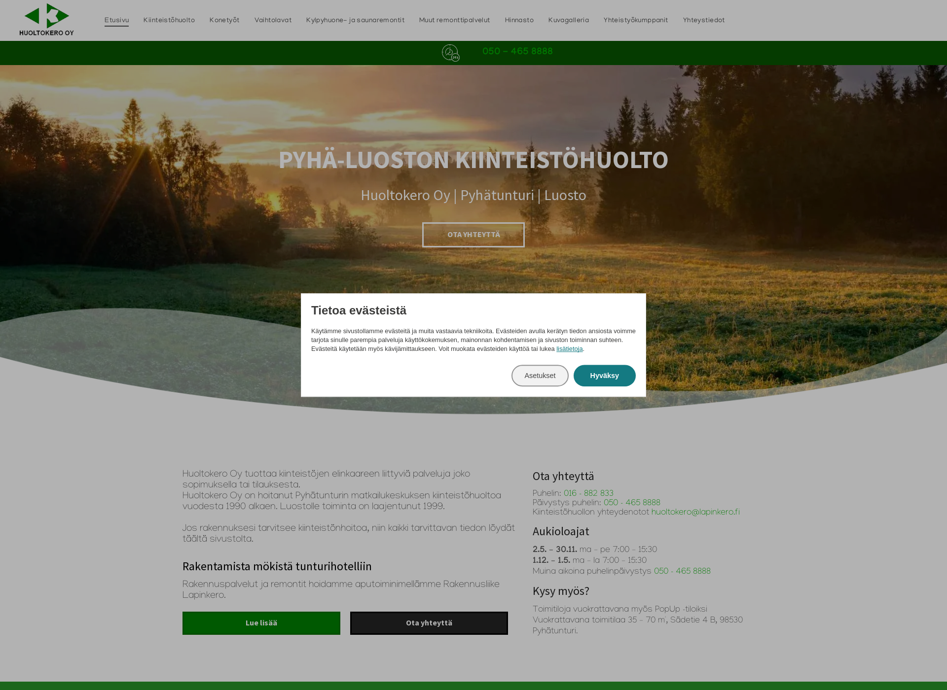 Screenshot for huoltokero.fi