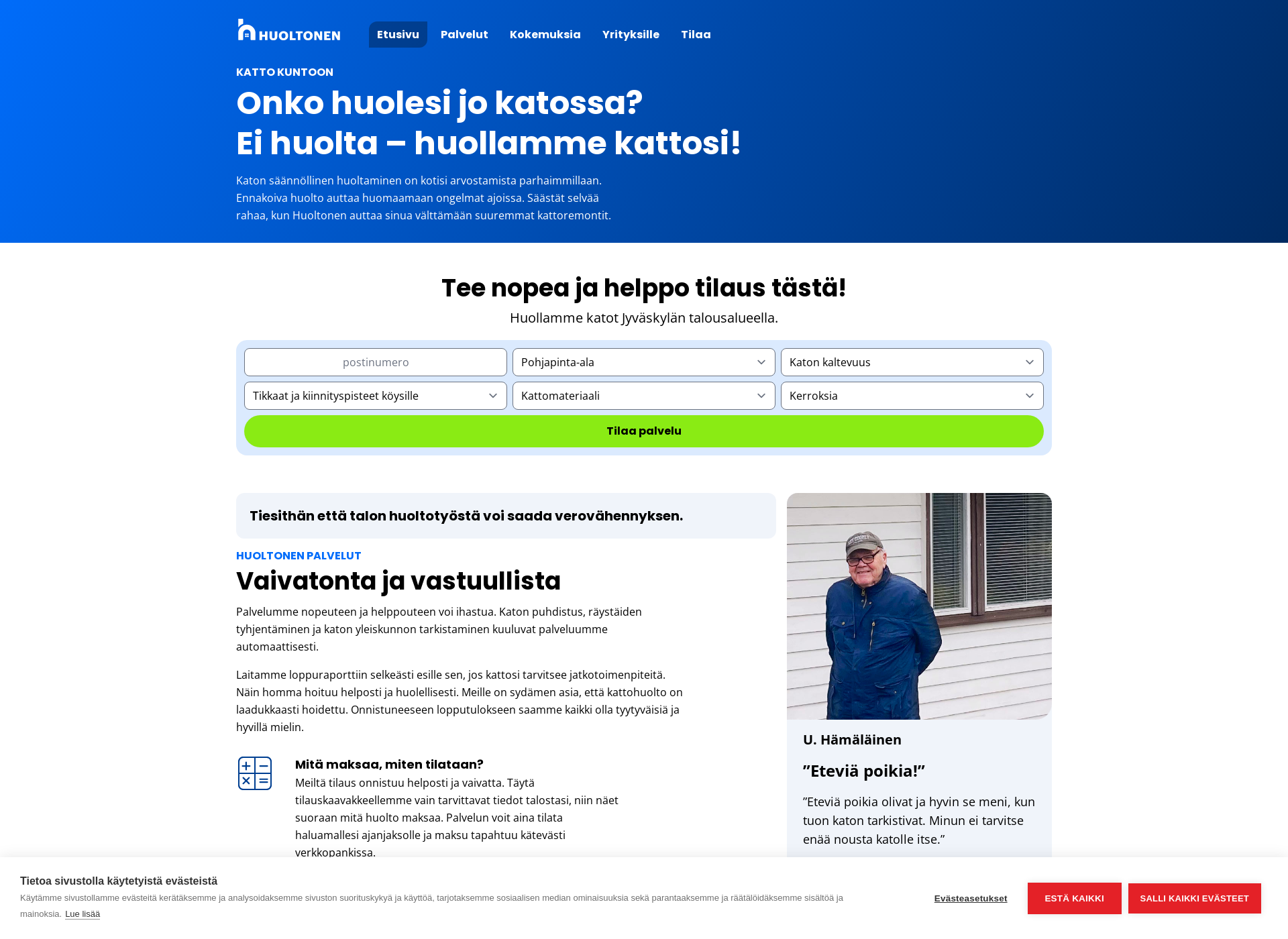 Näyttökuva huoltonen.fi
