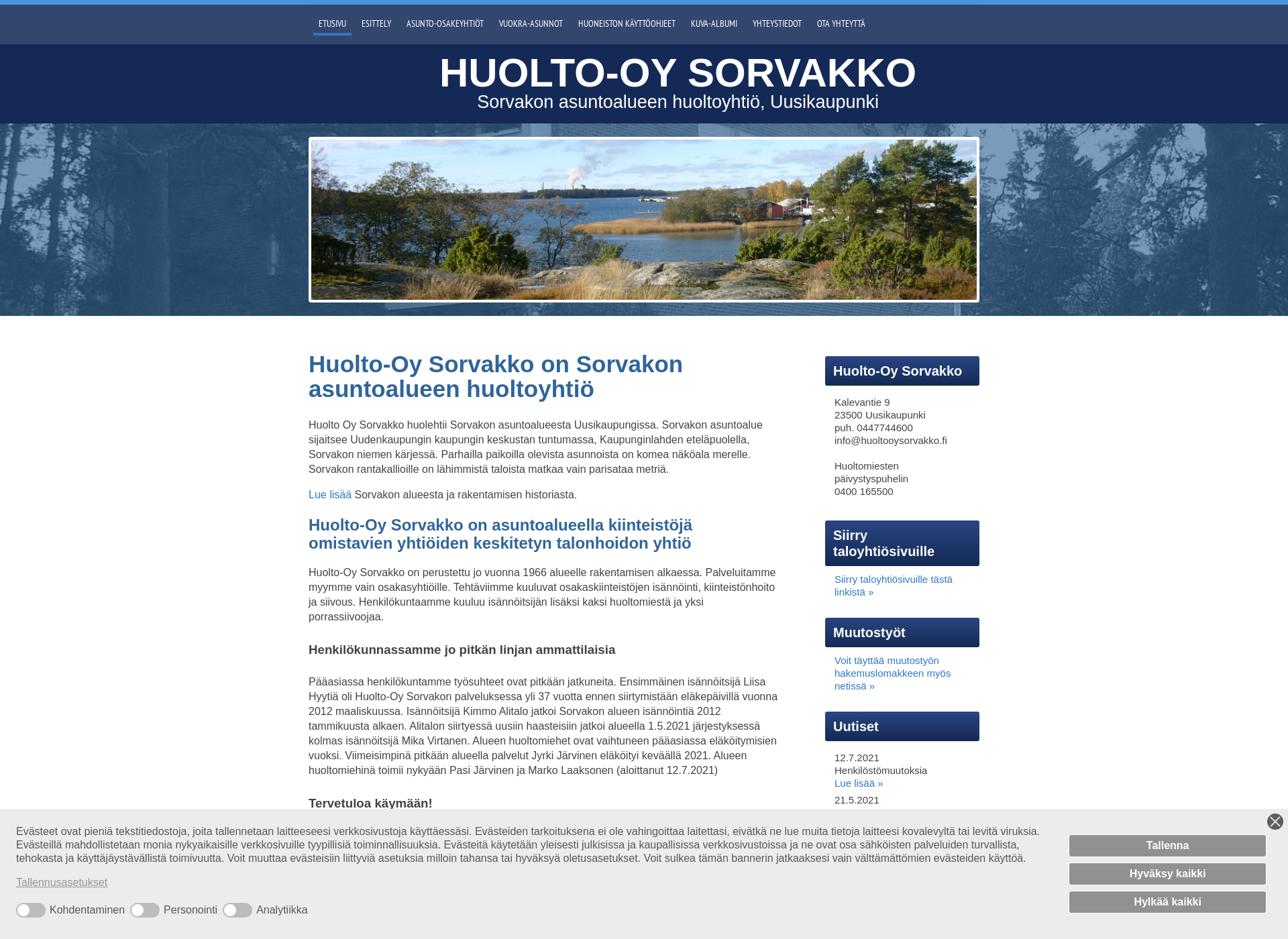 Screenshot for huoltooysorvakko.fi