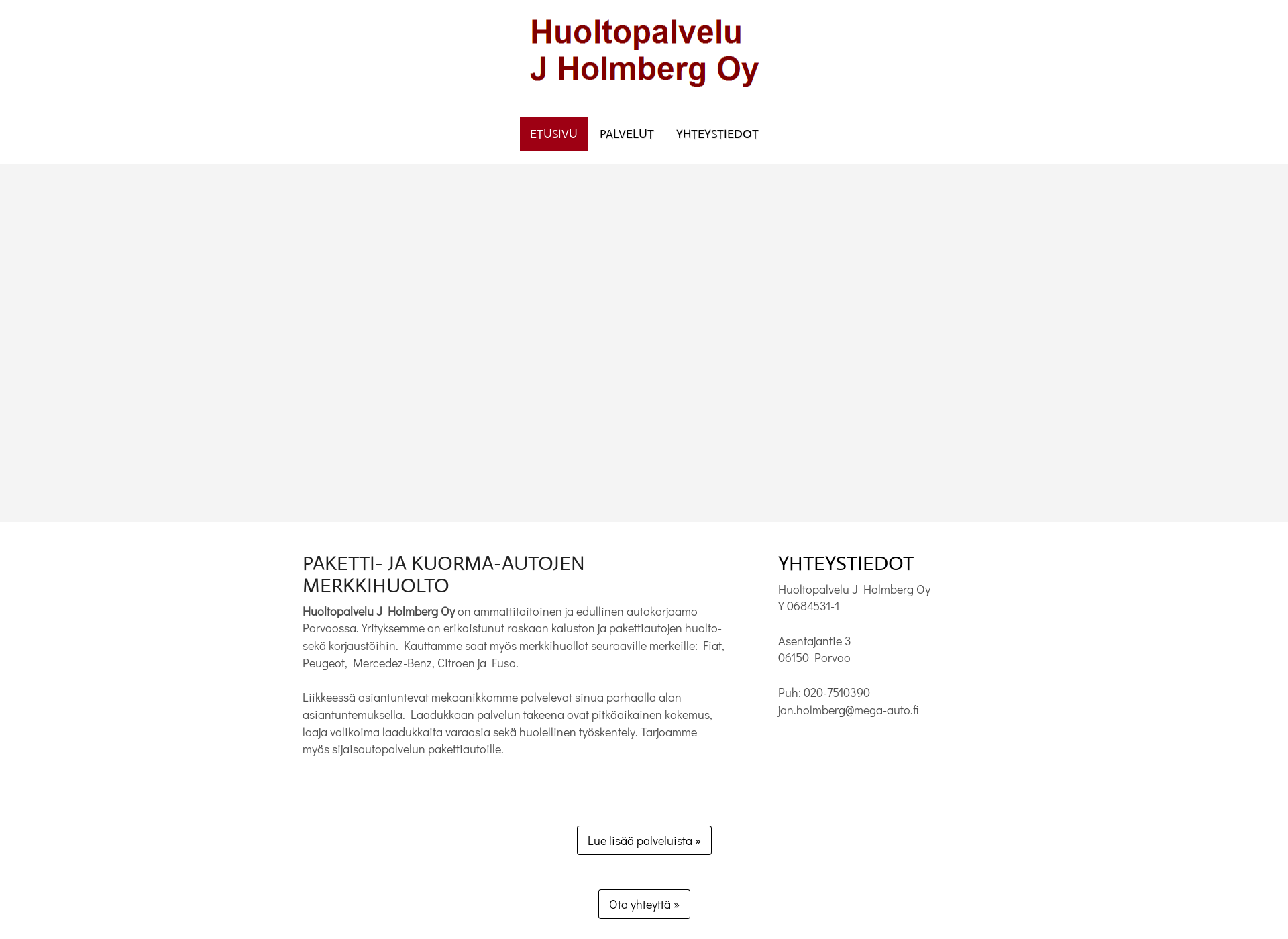 Screenshot for huoltopalveluholmberg.fi