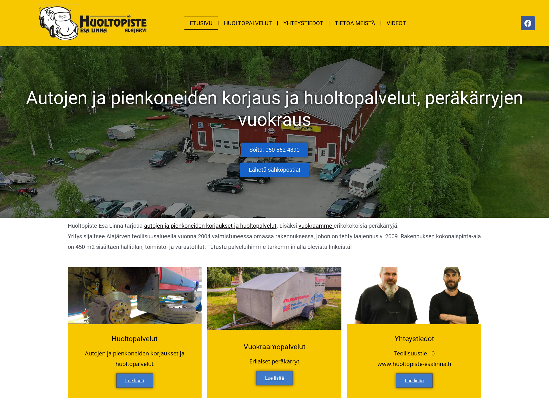 Screenshot for huoltopiste-esalinna.fi