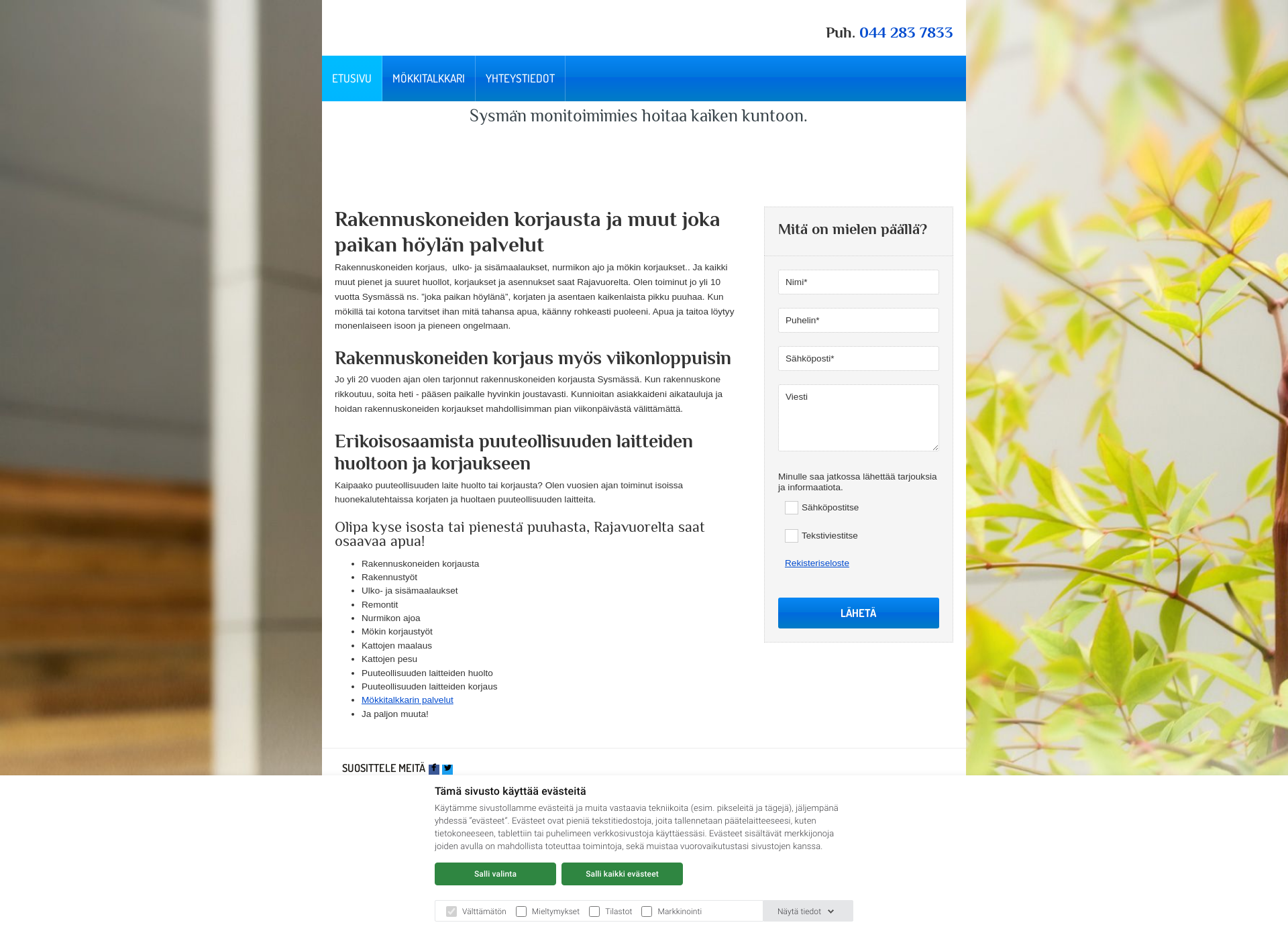 Screenshot for huoltorajavuori.fi