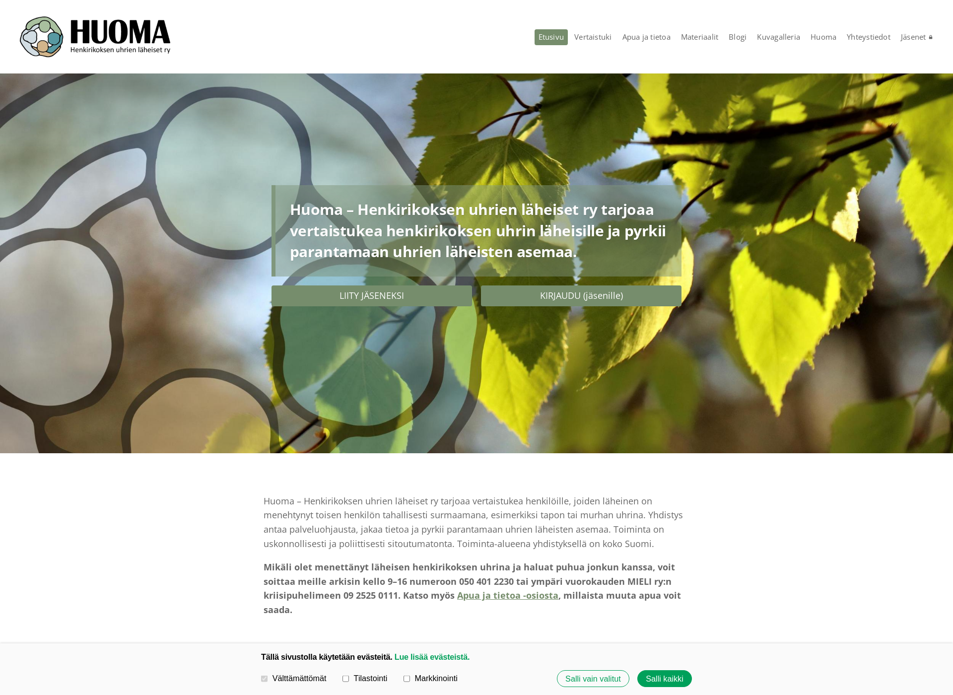 Screenshot for huoma.fi