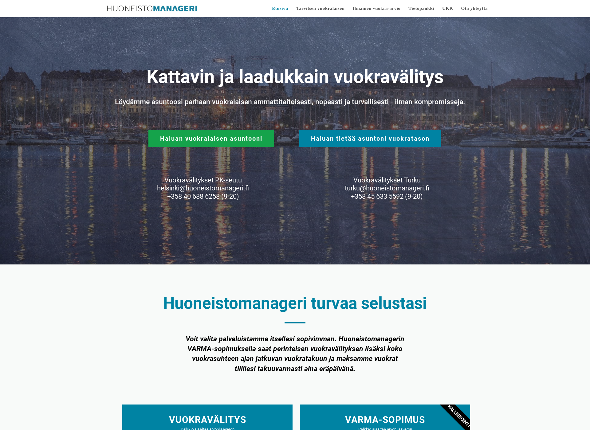 Screenshot for huoneistomanageri.fi