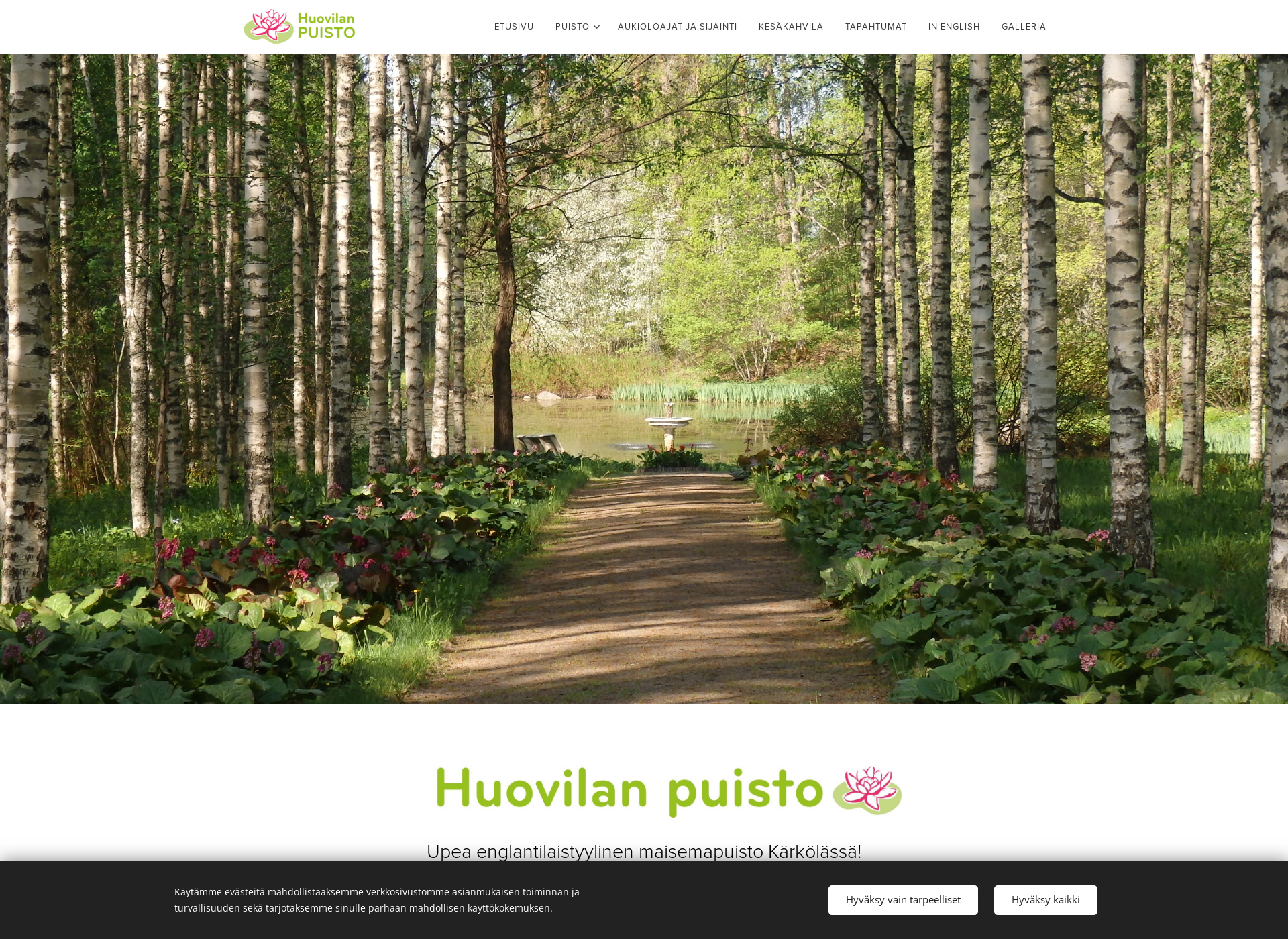 Screenshot for huovilanpuisto.fi