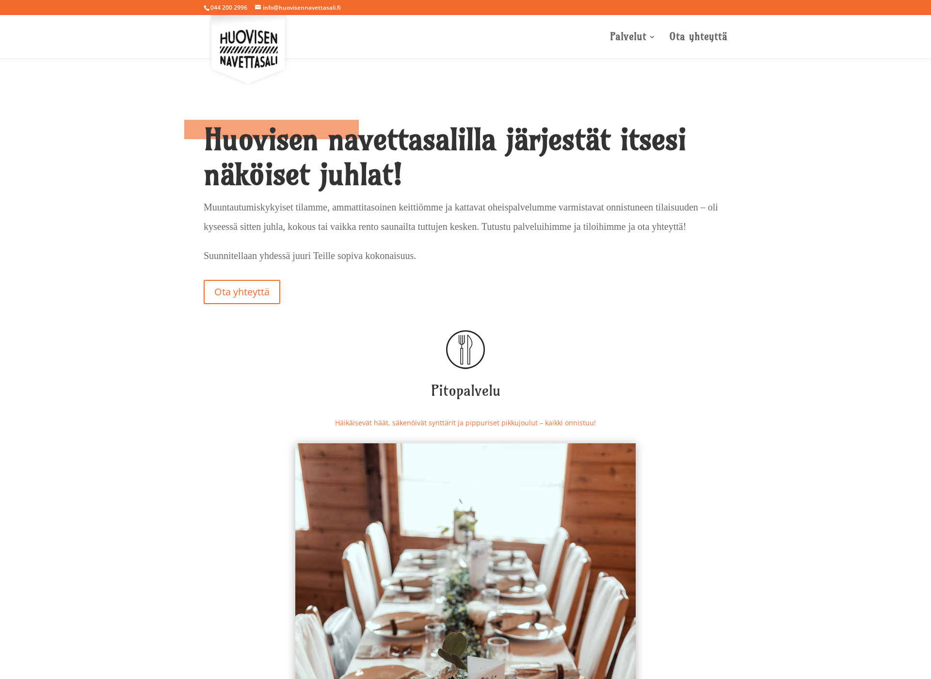 Screenshot for huovisennavettasali.fi