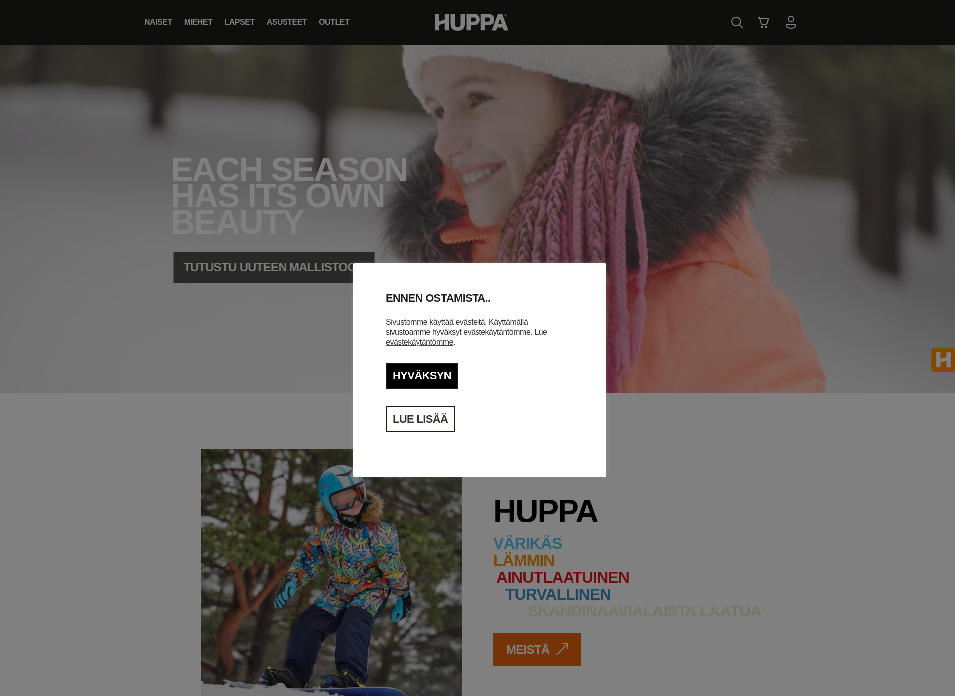 Screenshot for huppa.fi