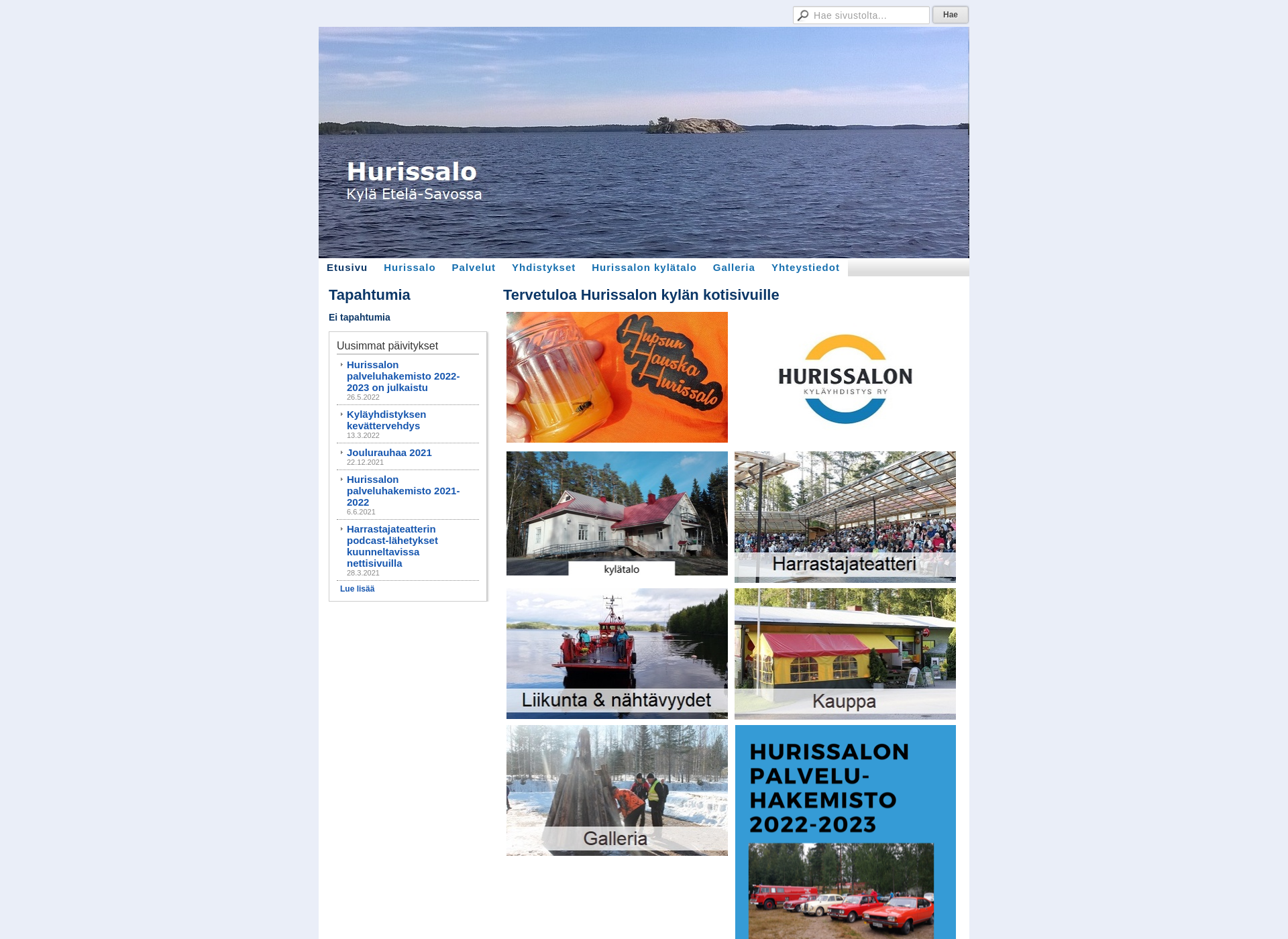 Skärmdump för hurissalo.fi