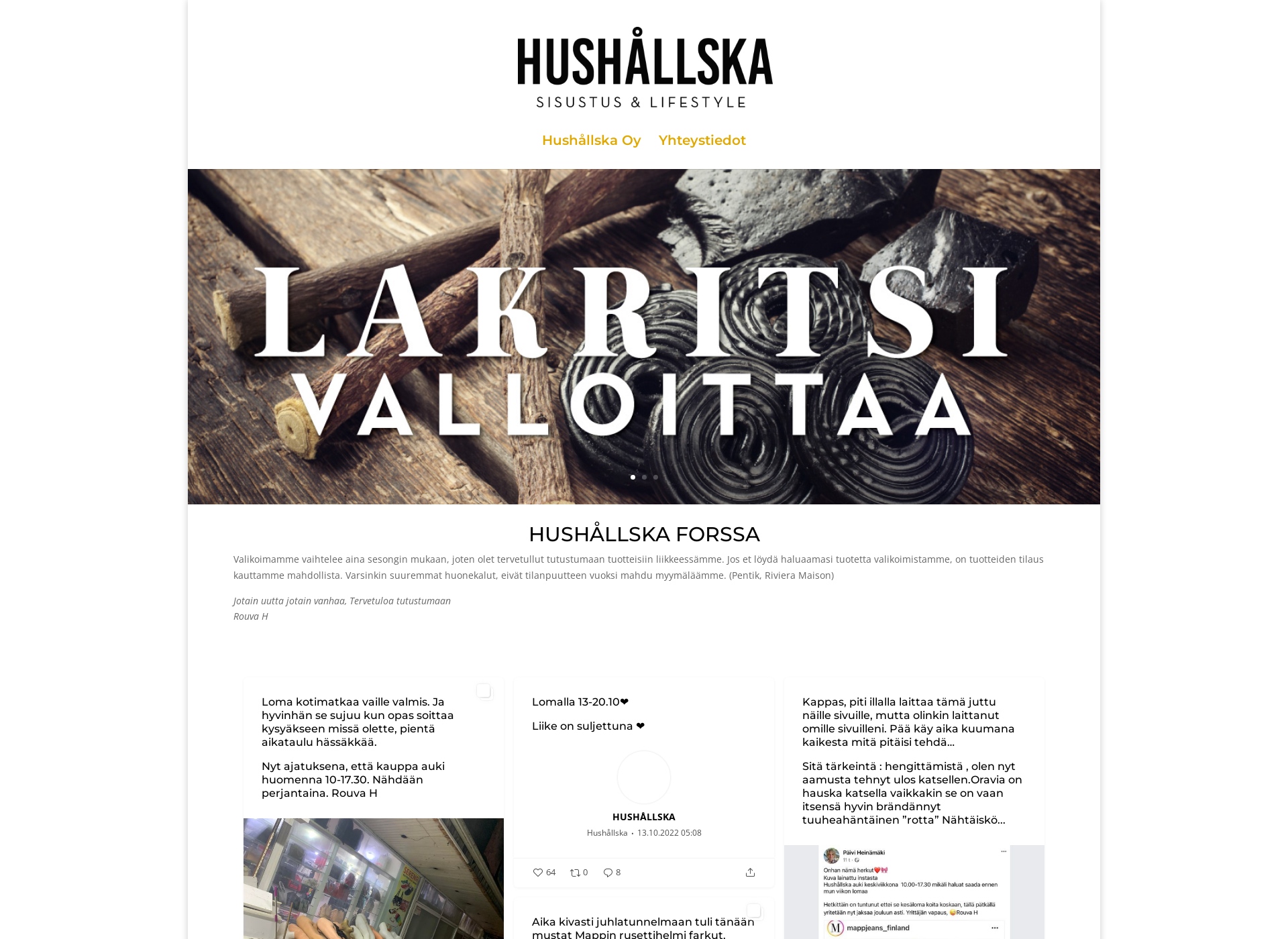 Screenshot for hushållska.fi