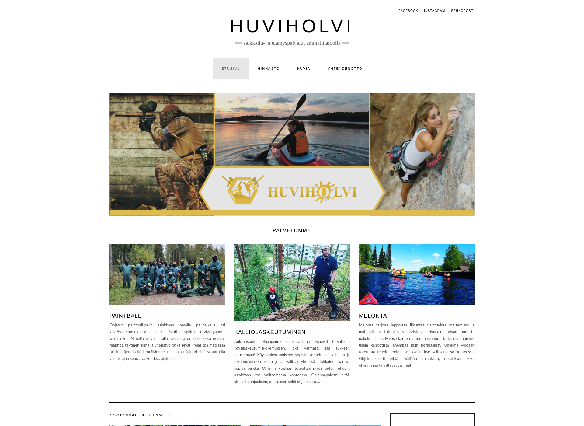 Screenshot for huviholvi.fi
