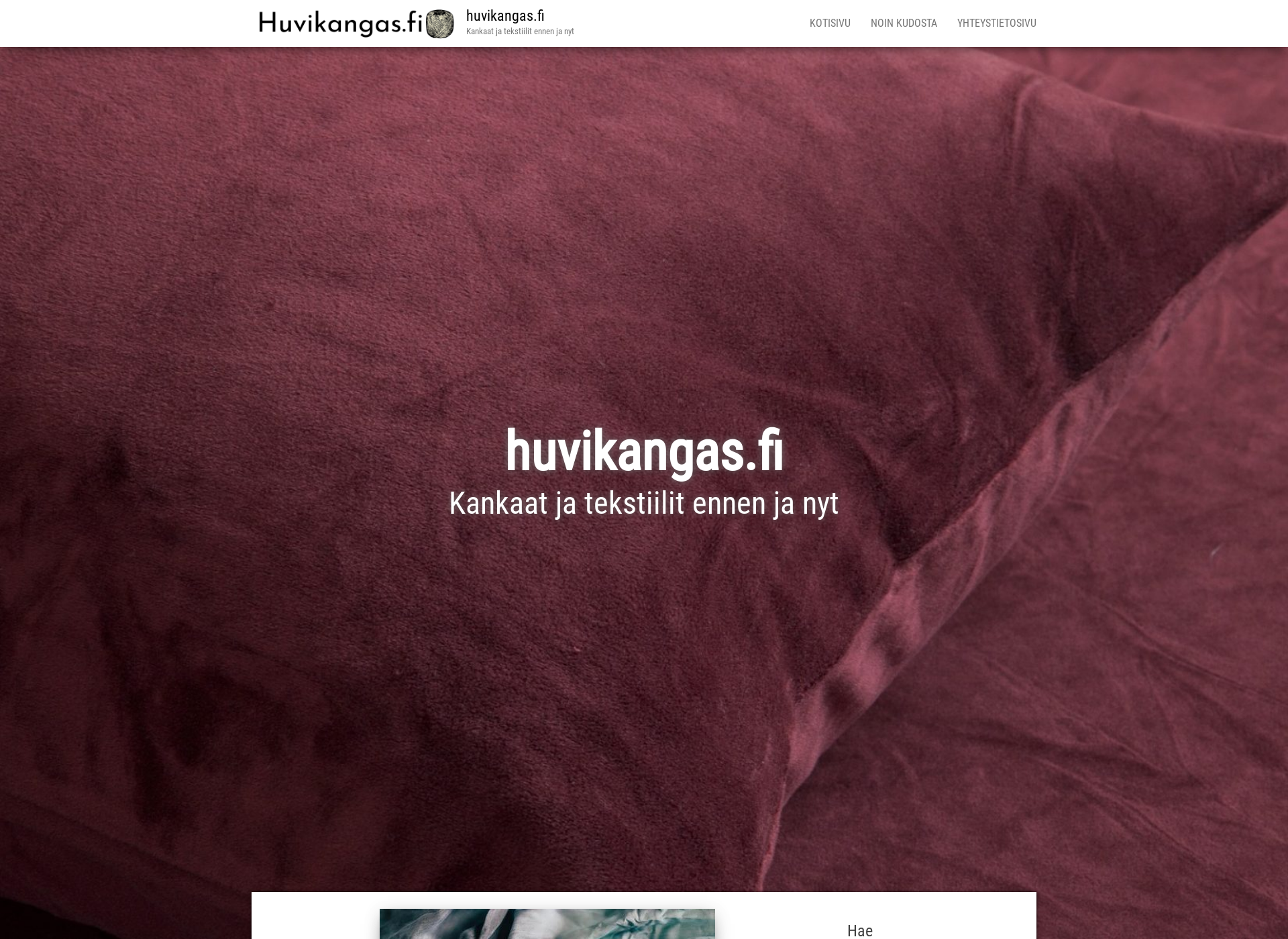 Skärmdump för huvikangas.fi