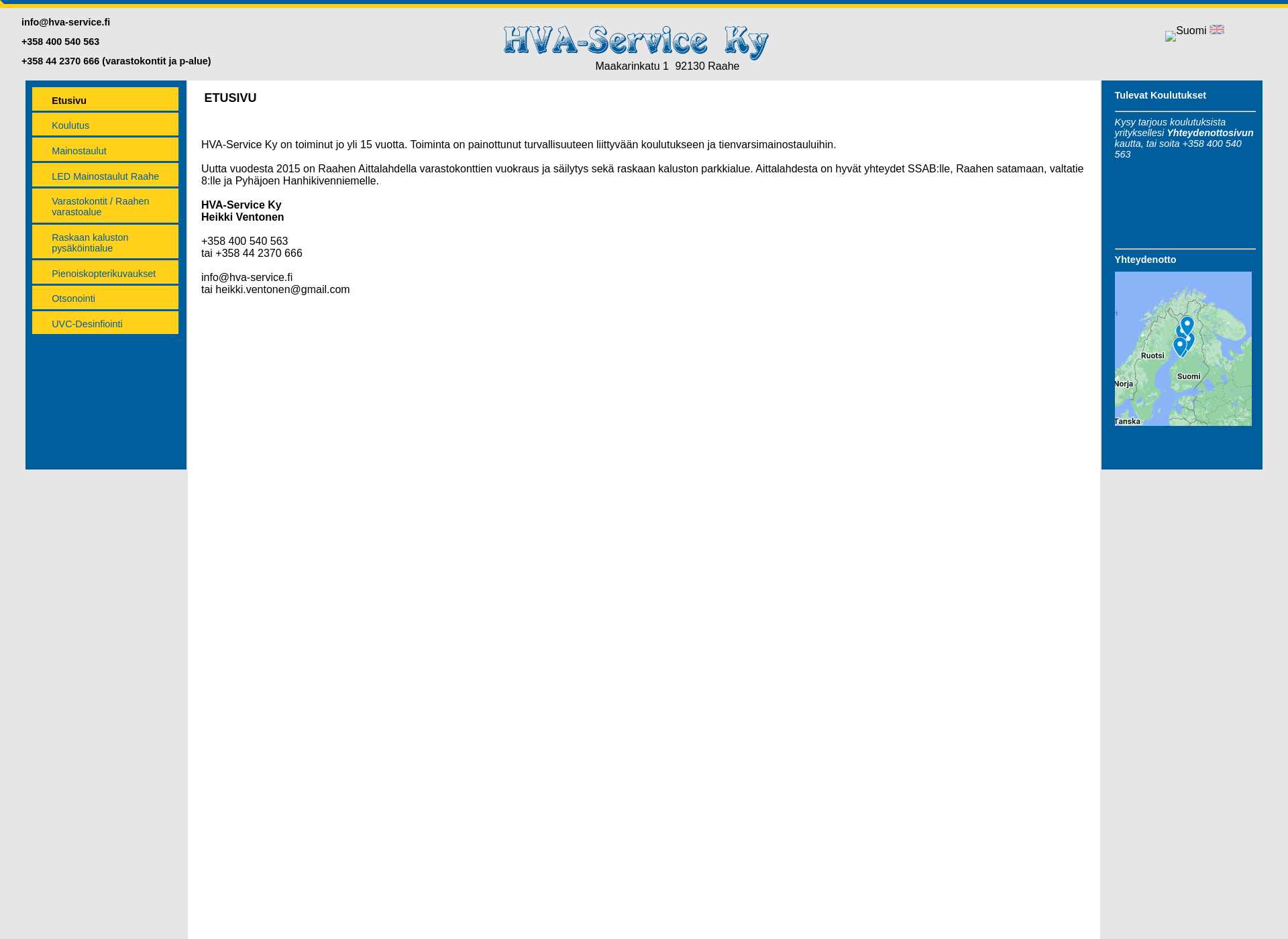 Screenshot for hva-service.fi