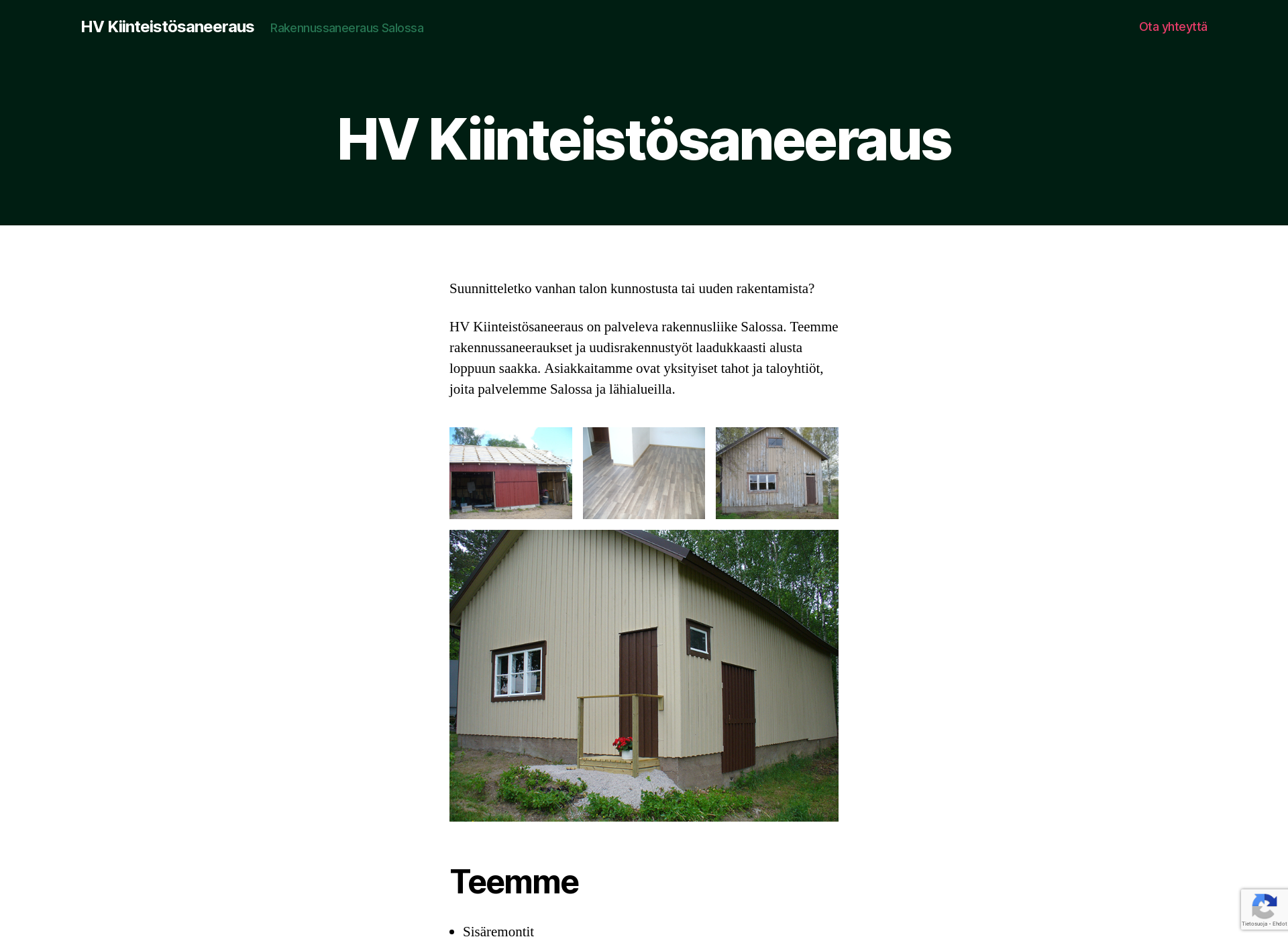 Screenshot for hvkiinteistosaneeraus.fi