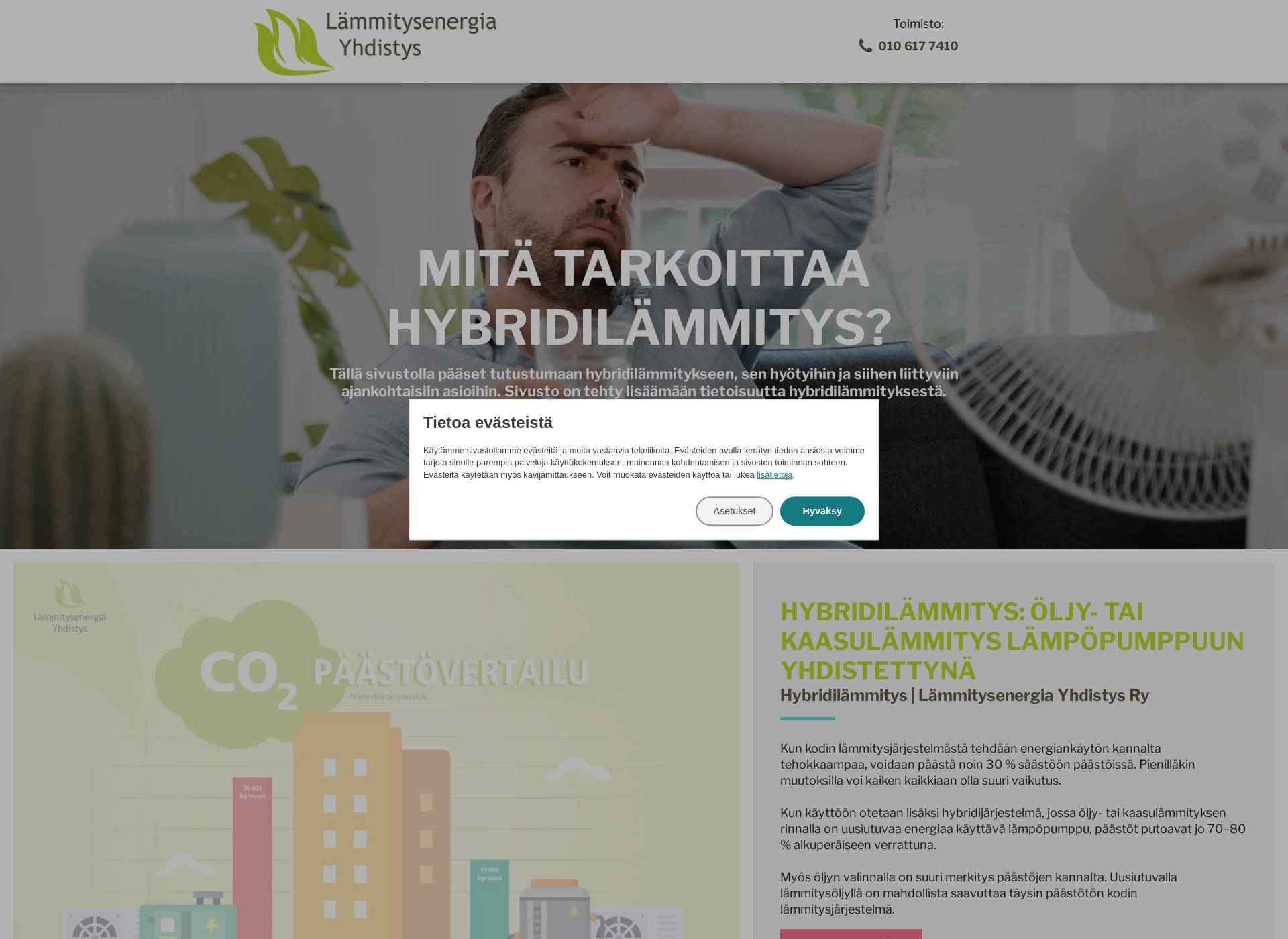 Screenshot for hybridilammitys.fi