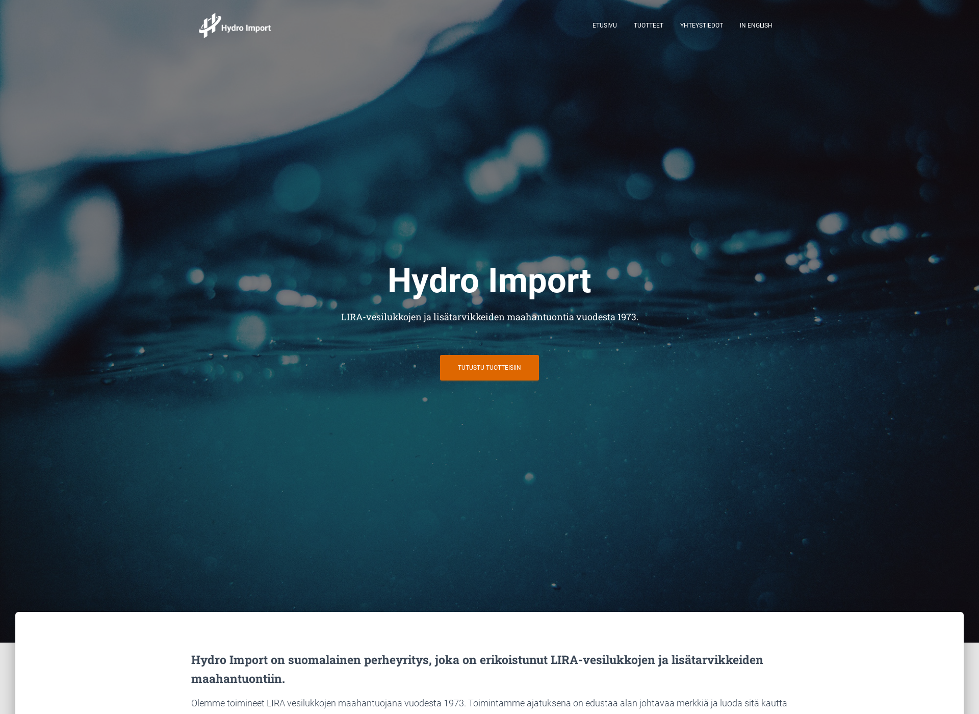 Näyttökuva hydroimport.fi