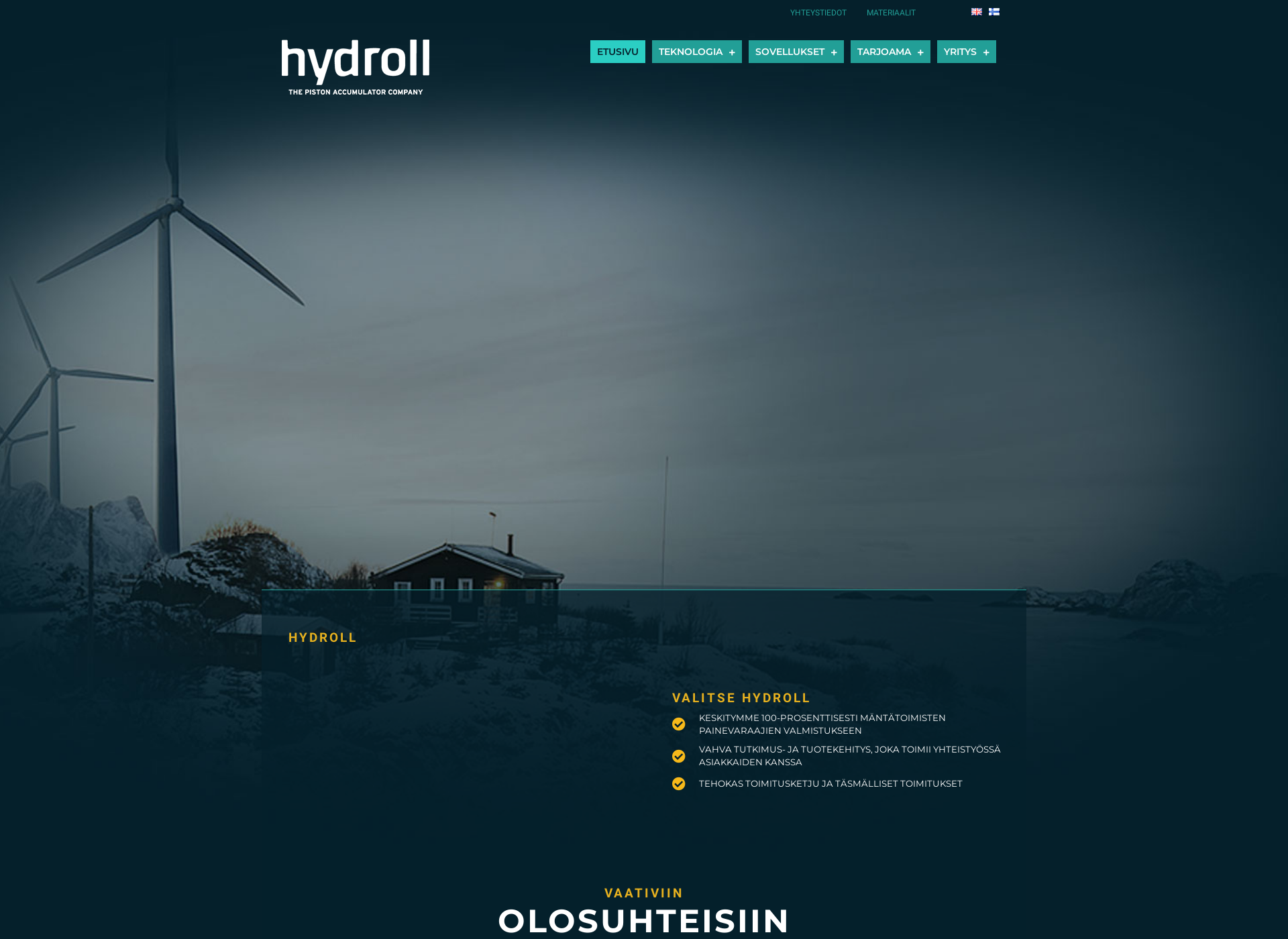 Skärmdump för hydroll.fi