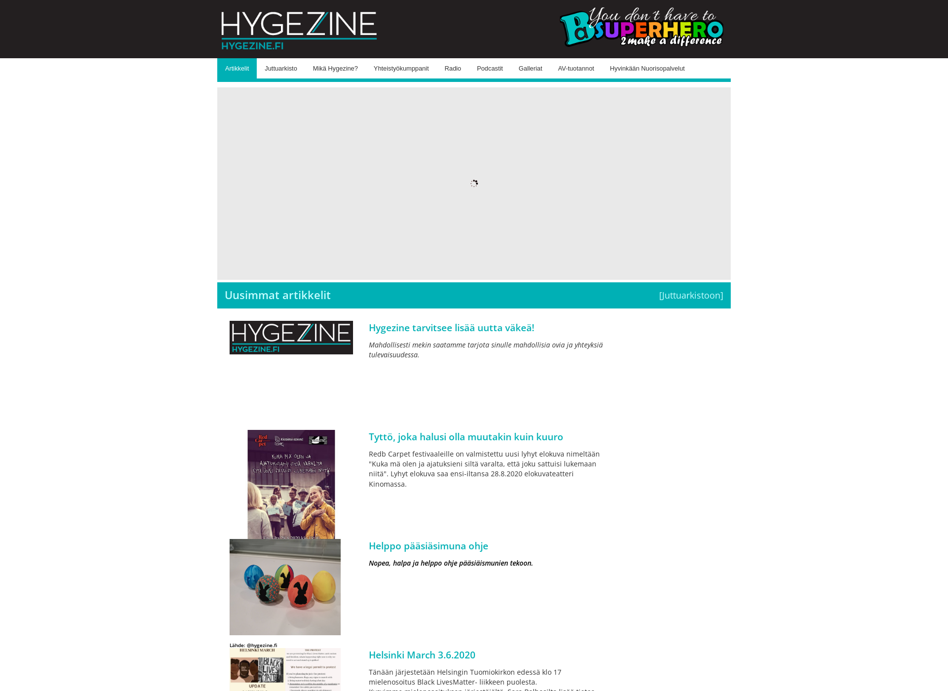Screenshot for hygezine.fi